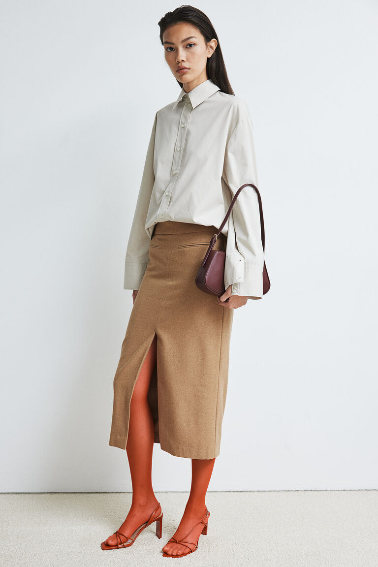 スカート WOOL BLEND PENCIL SKIRT Wool-blend Pencil Skirt For Women | Factory