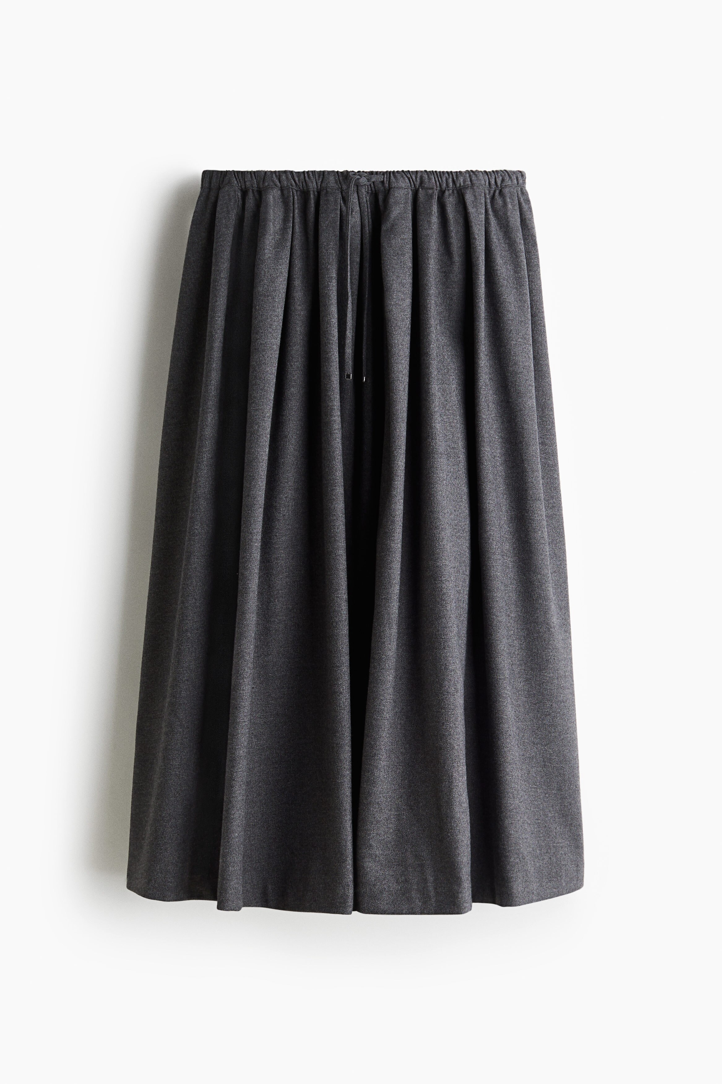 andmary Dida pleats flare skirt gray S Flared midi skirt - Dark grey