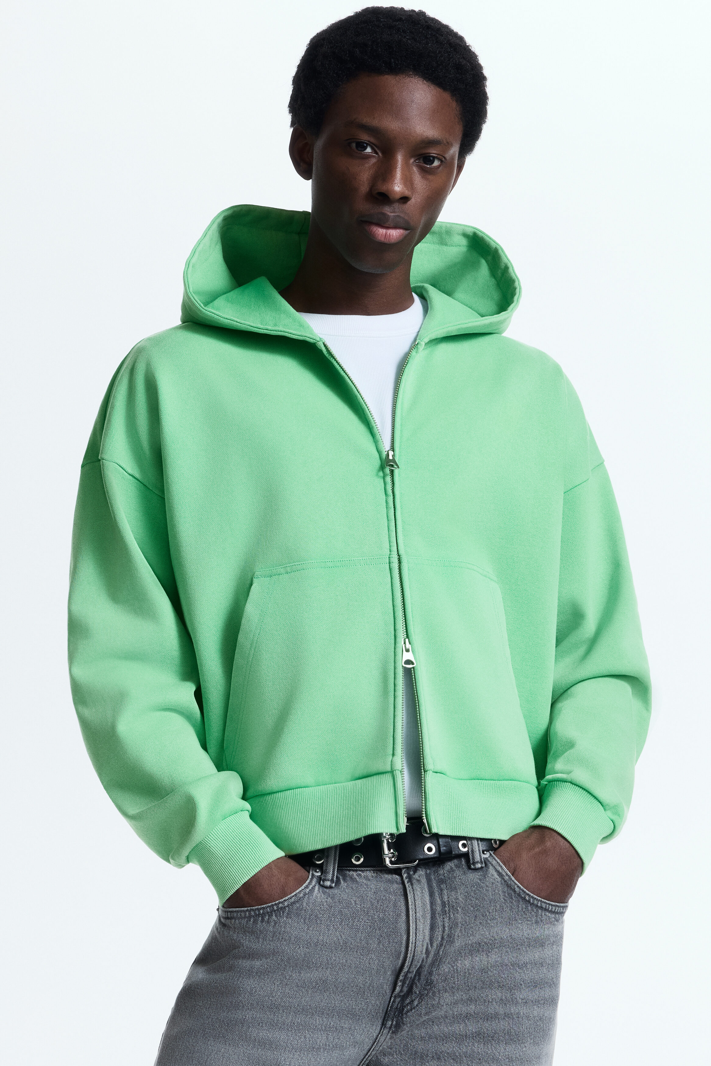 Oversized Fit Zip-through hoodie