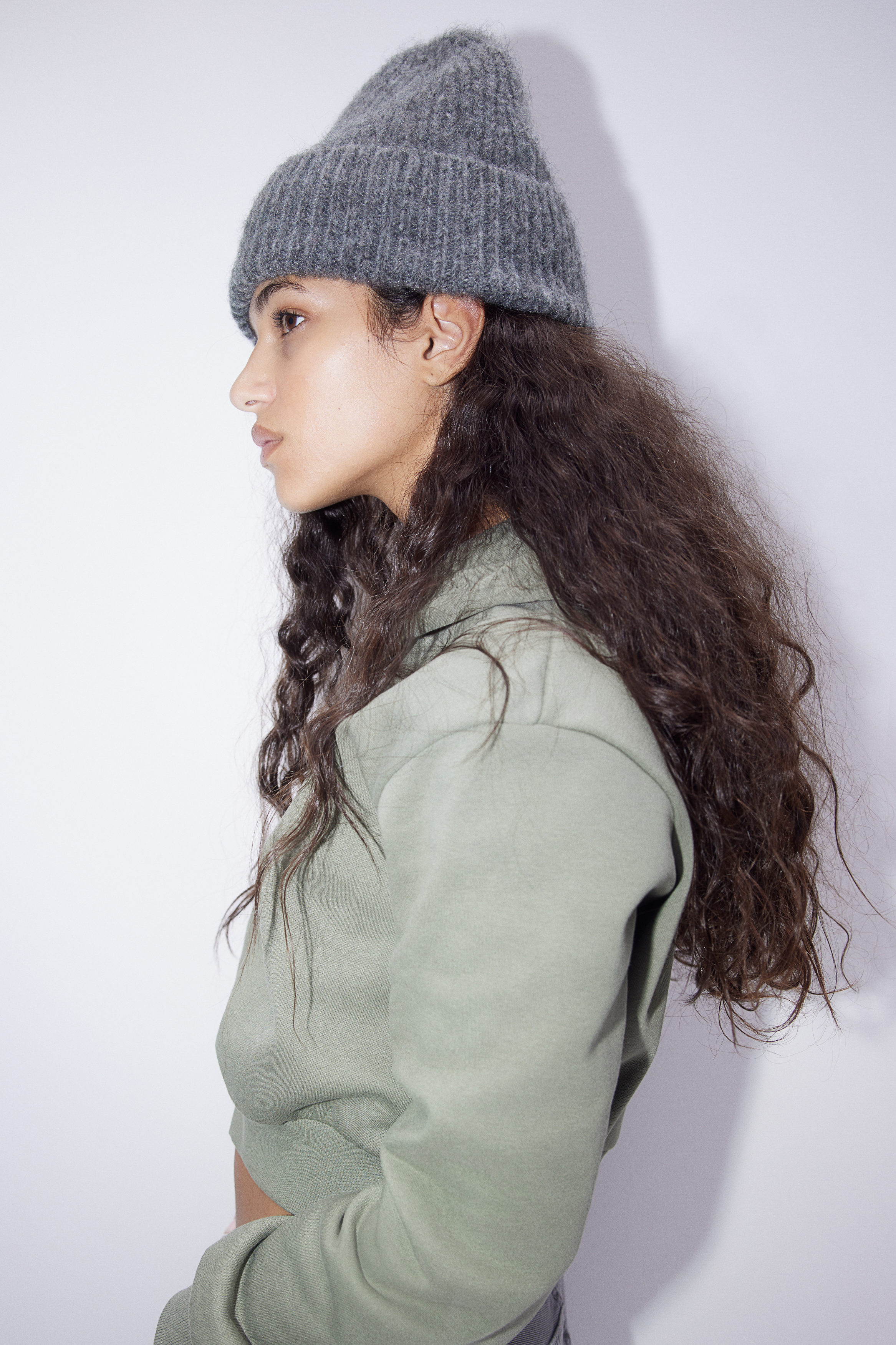 Rib-knit beanie
