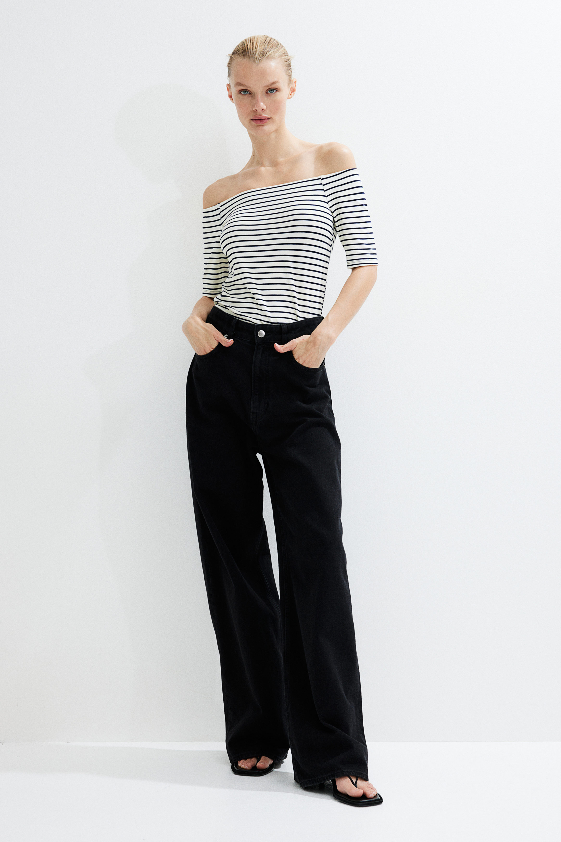 tシャツ off−shoulder jersey top レディース Off-the-shoulder jersey top