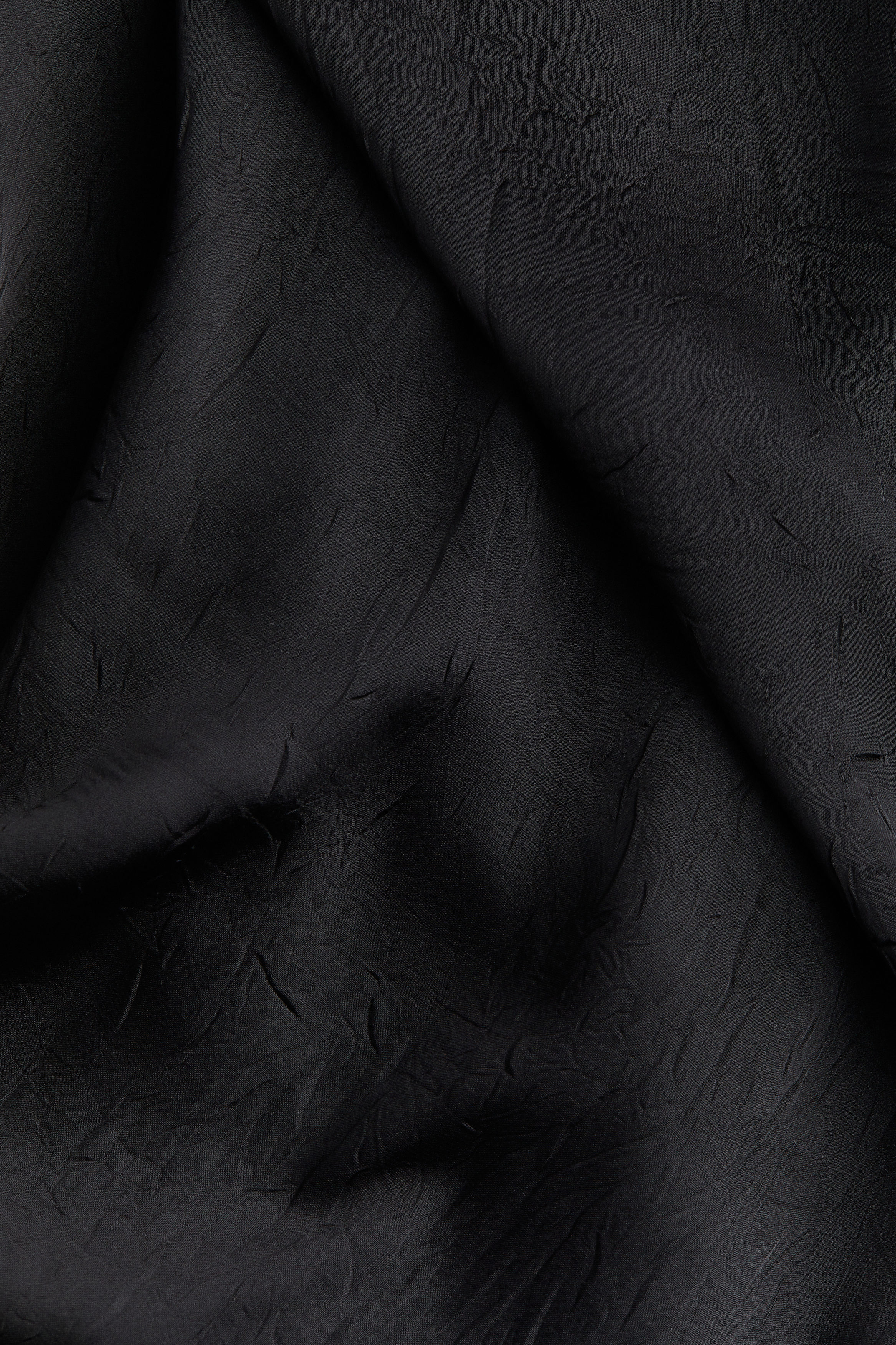 Crinkled satin maxi skirt