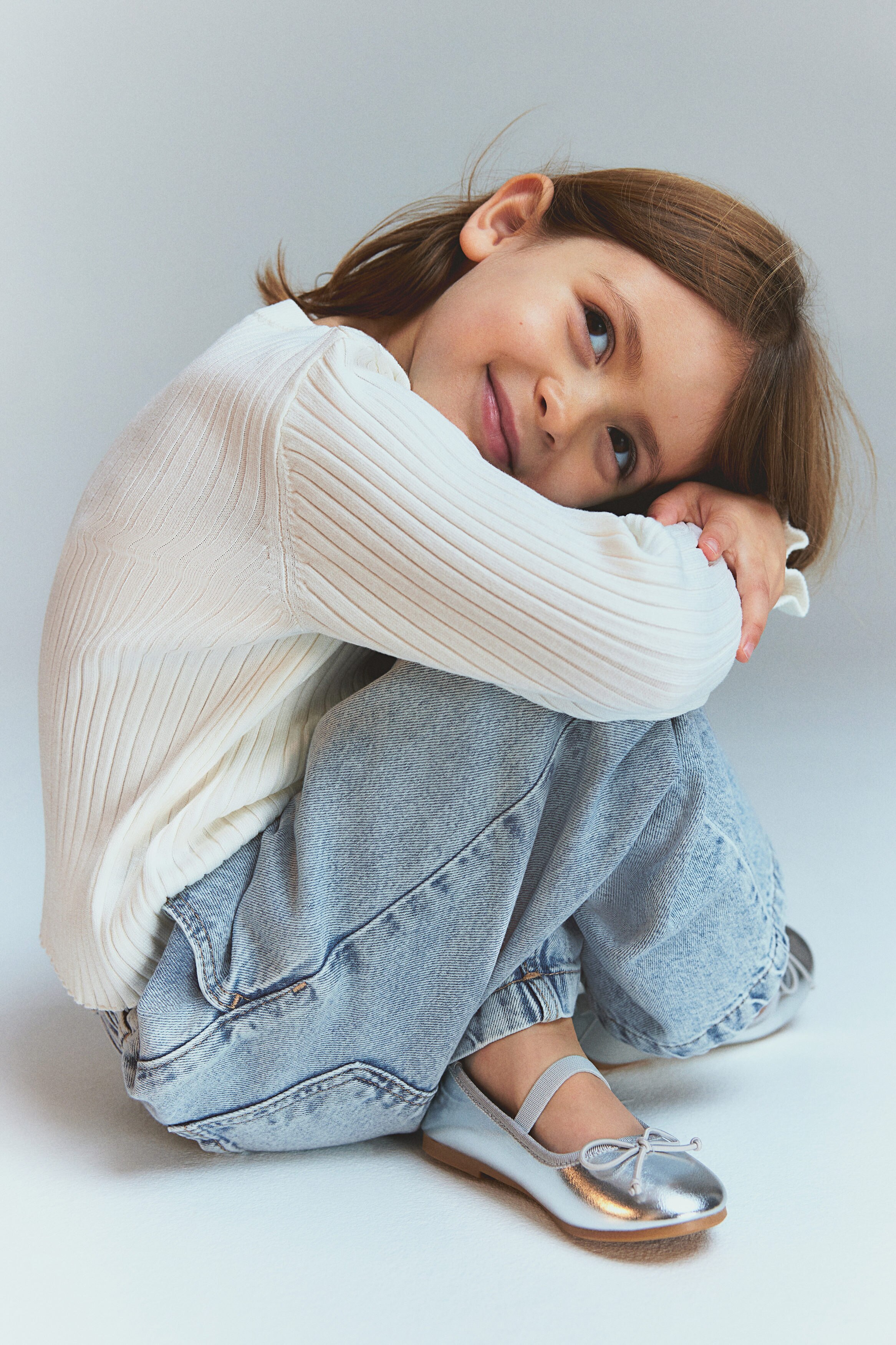 Wide Leg paper bag jeans