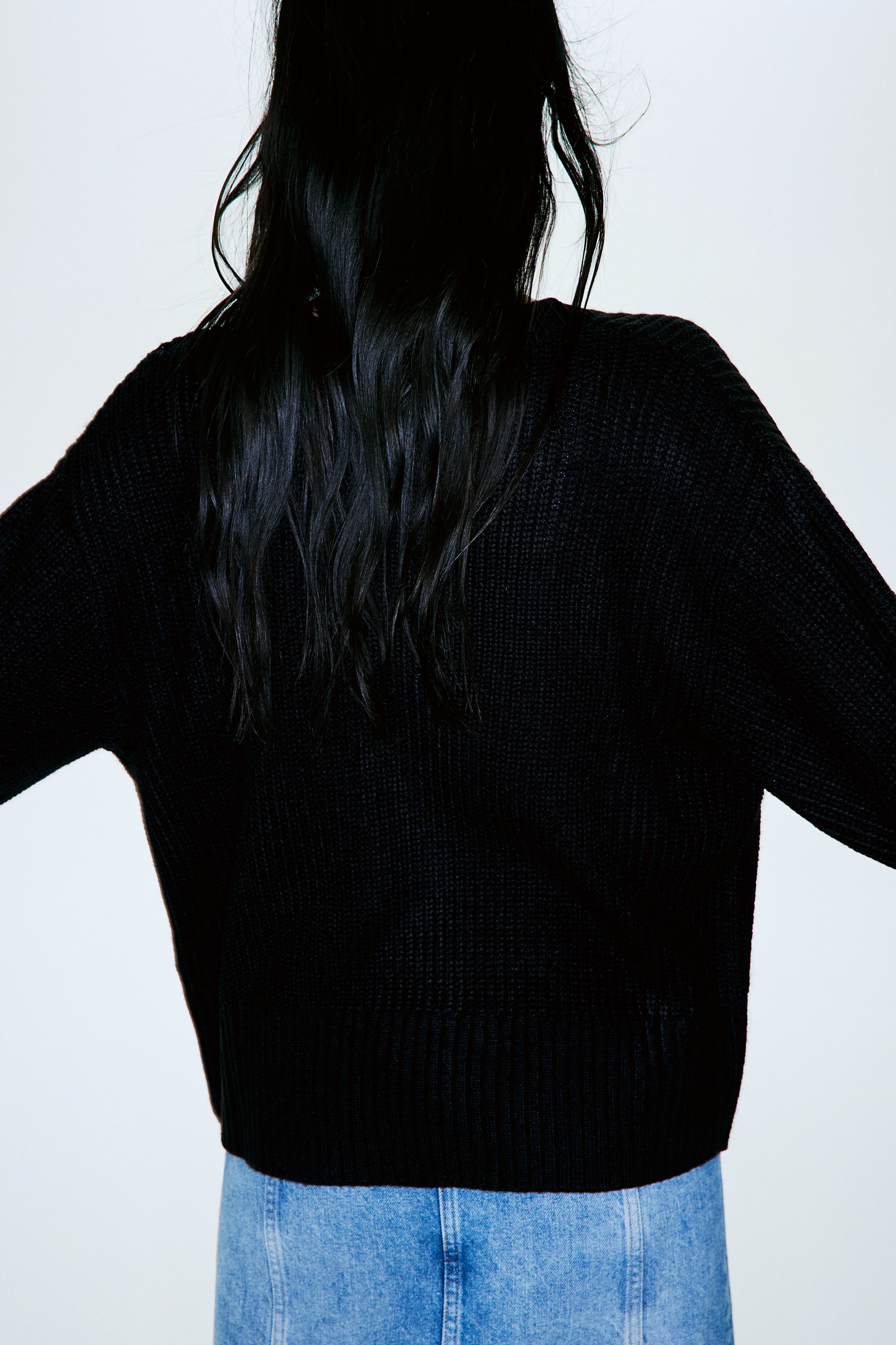 HYSFORM™ HEARTS KNIT CARDIGAN BLACK Lサイズ NWT H&M Structured-Knit Fitted Short-Sleeve Cardigan Black