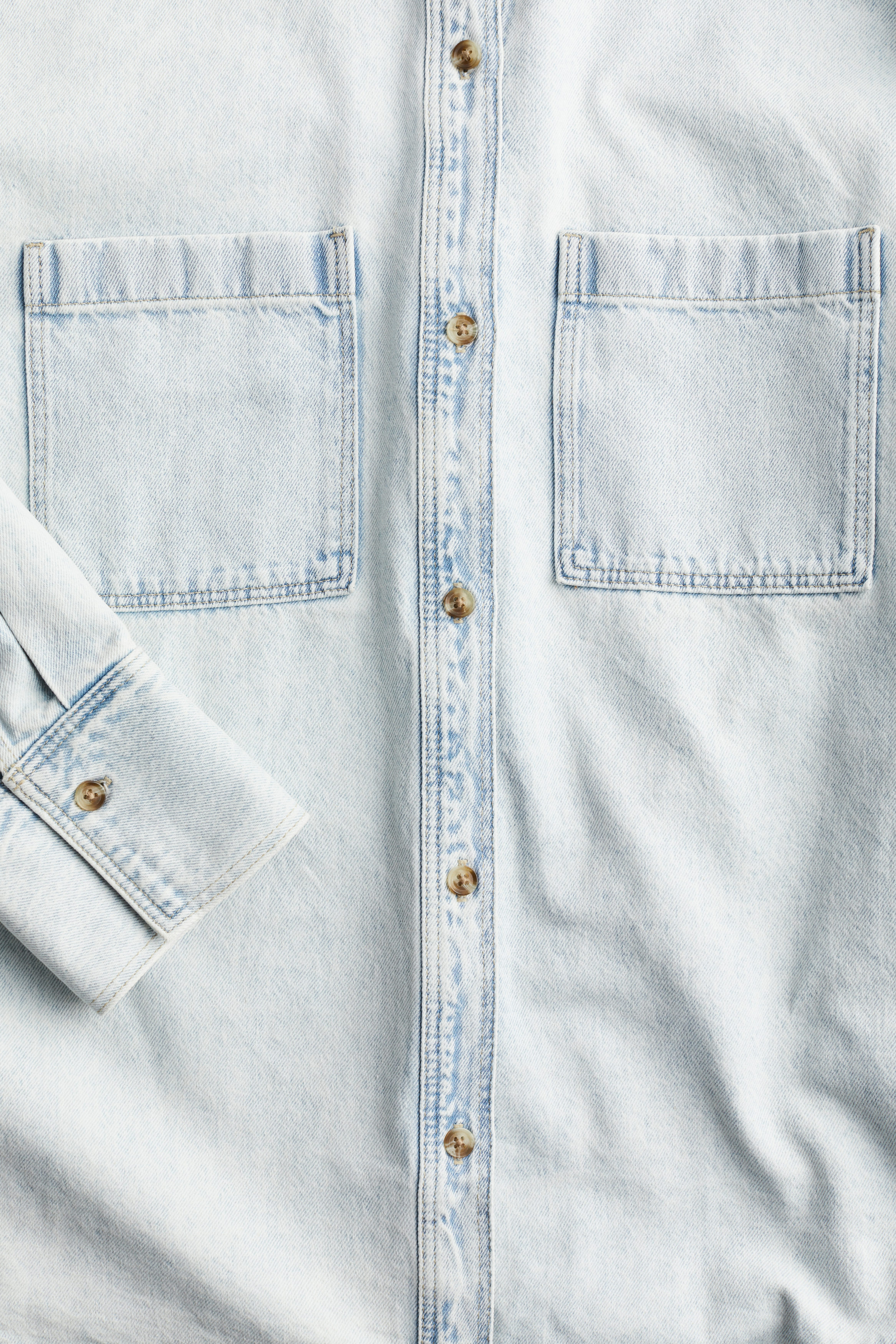 Oversized denim shirt