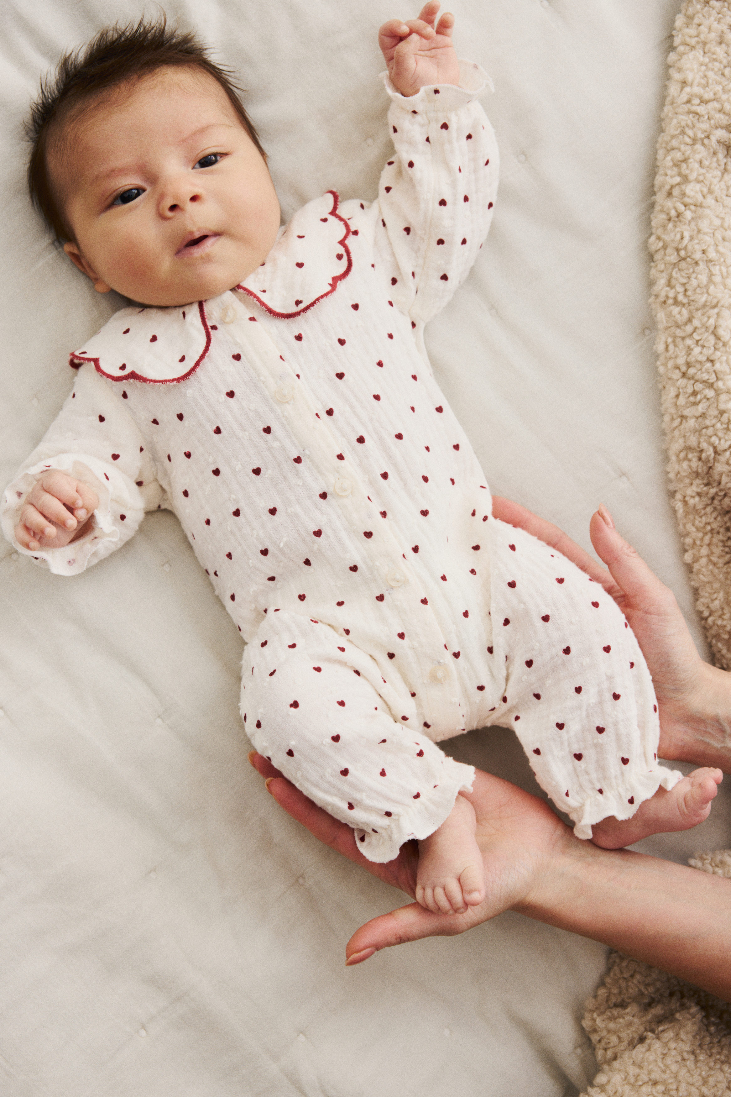 Cotton muslin romper suit