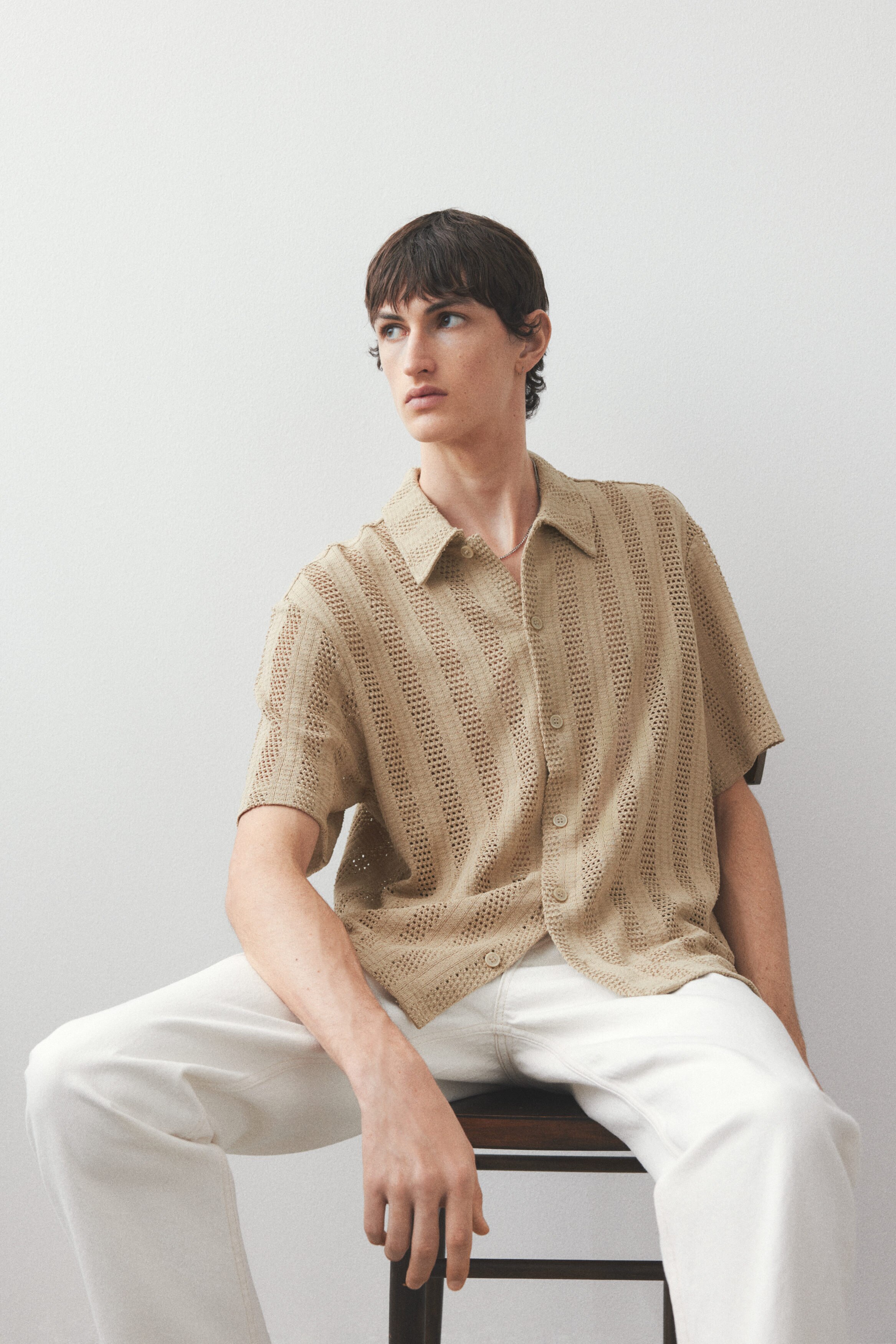 Regular Fit Jacquard-knit shirt