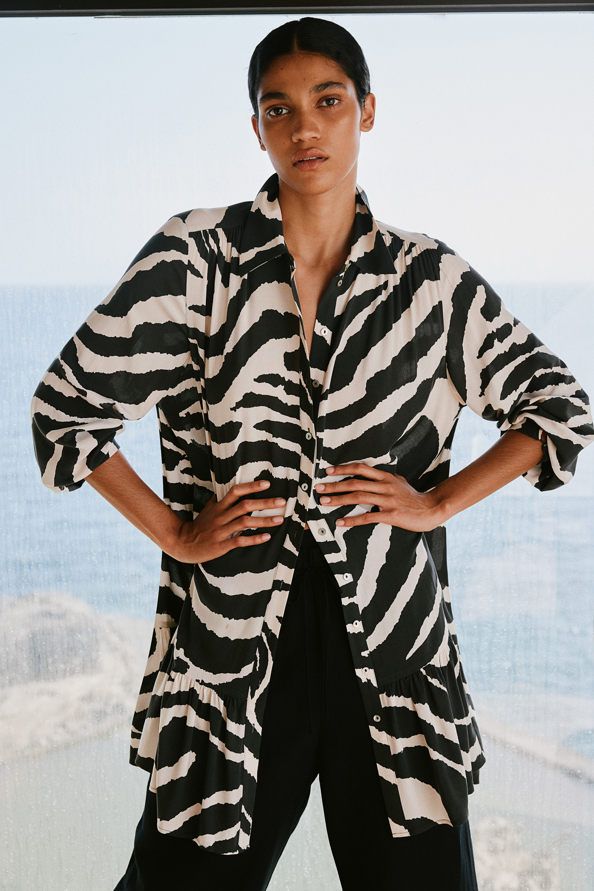Oversized shirt dress