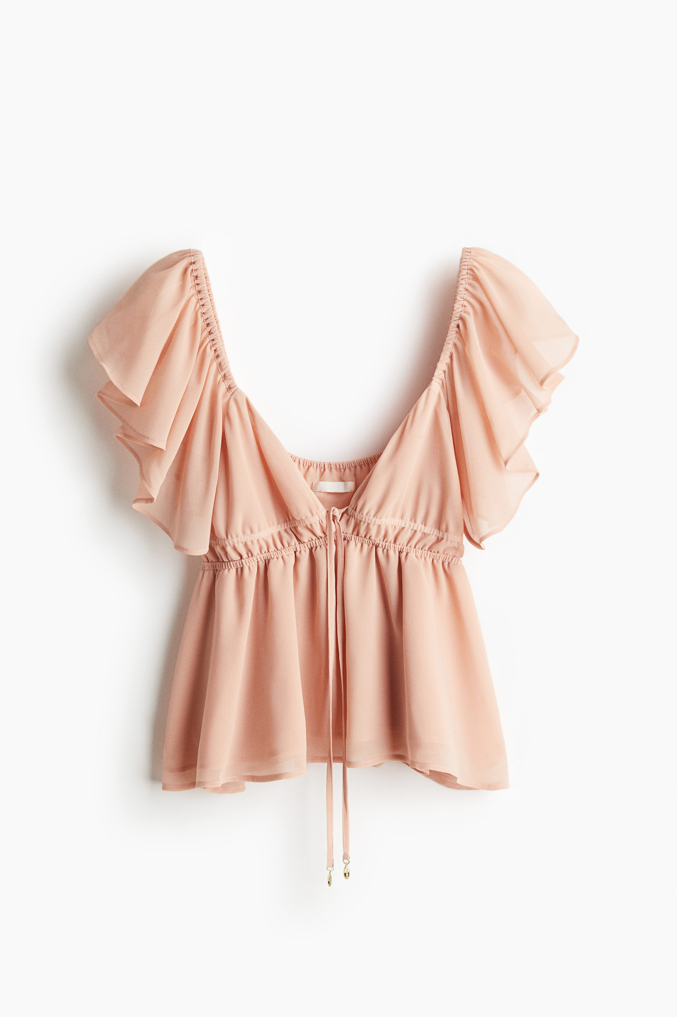 peach chiffon blouses