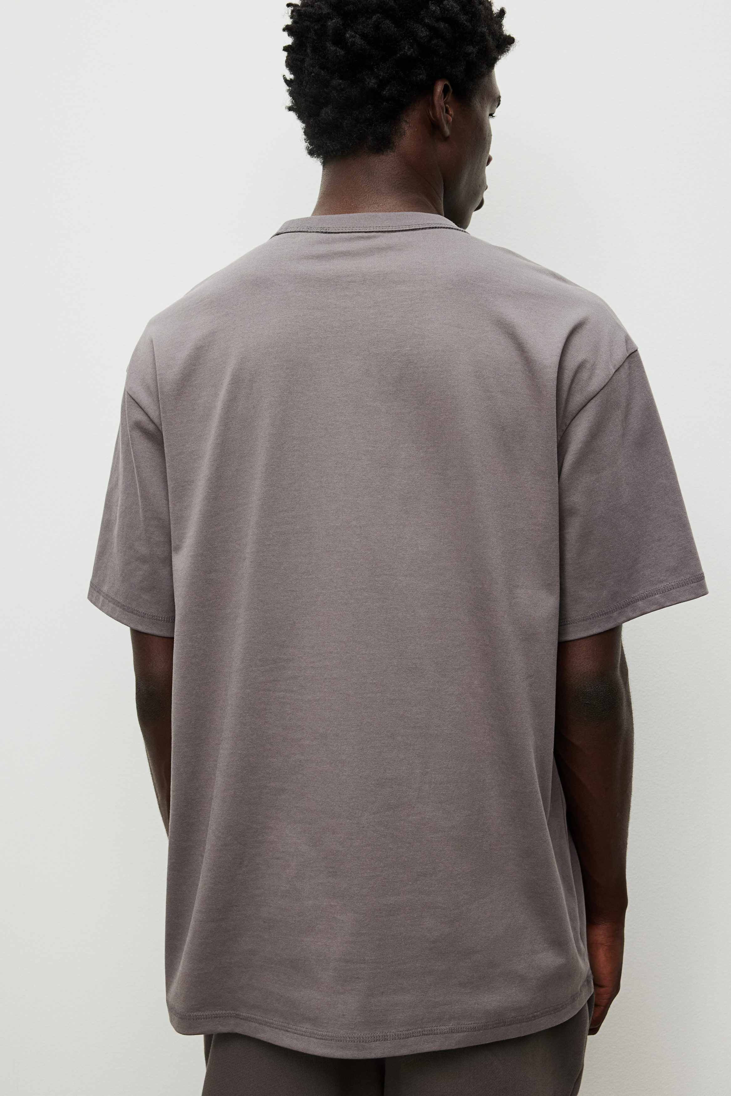 【極美品】COOLMAX BIG LOGO BAGGY SHIRT COOLMAX® Loose Fit T-shirt - Beige - Men | H&M US