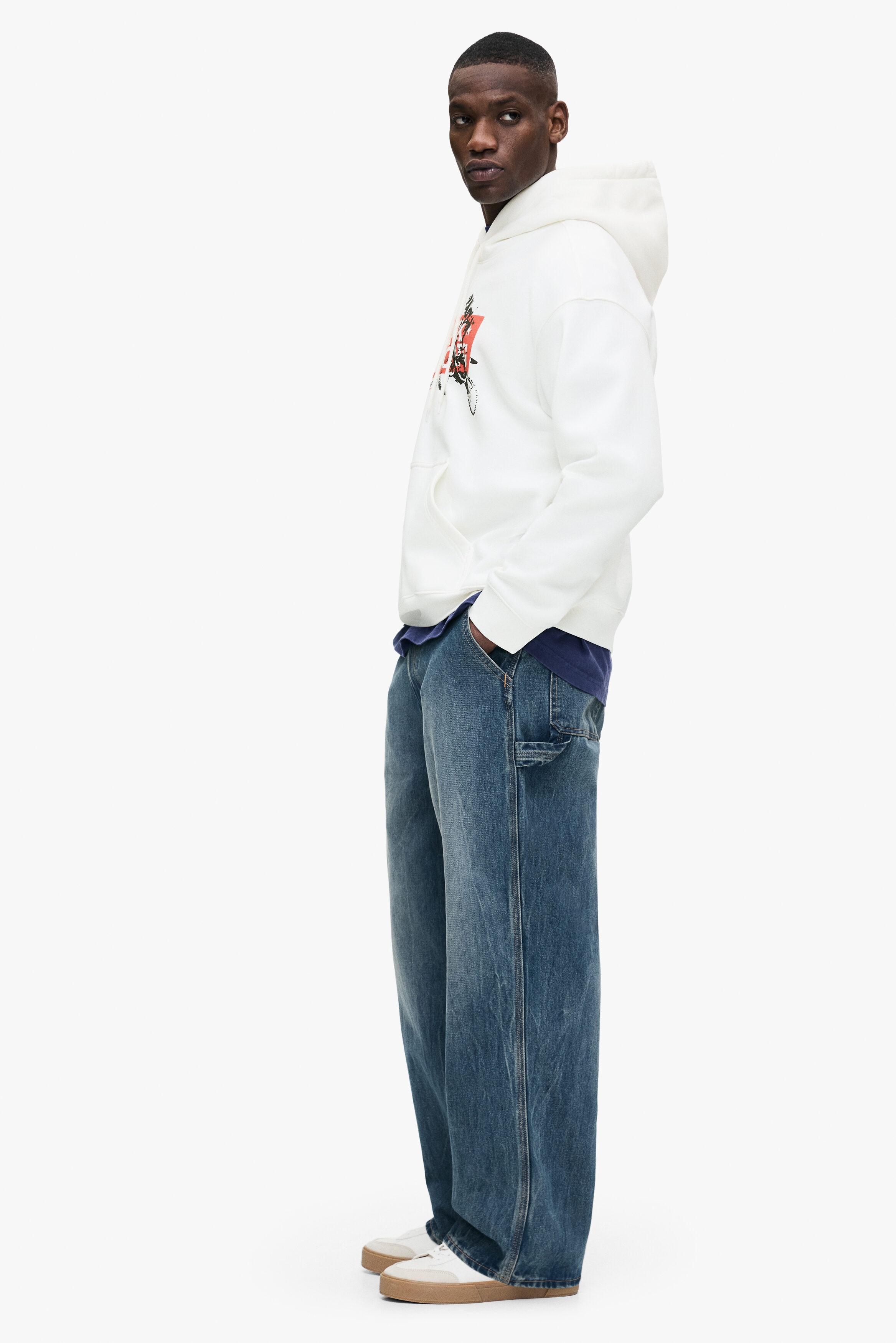 Loose Fit Printed hoodie