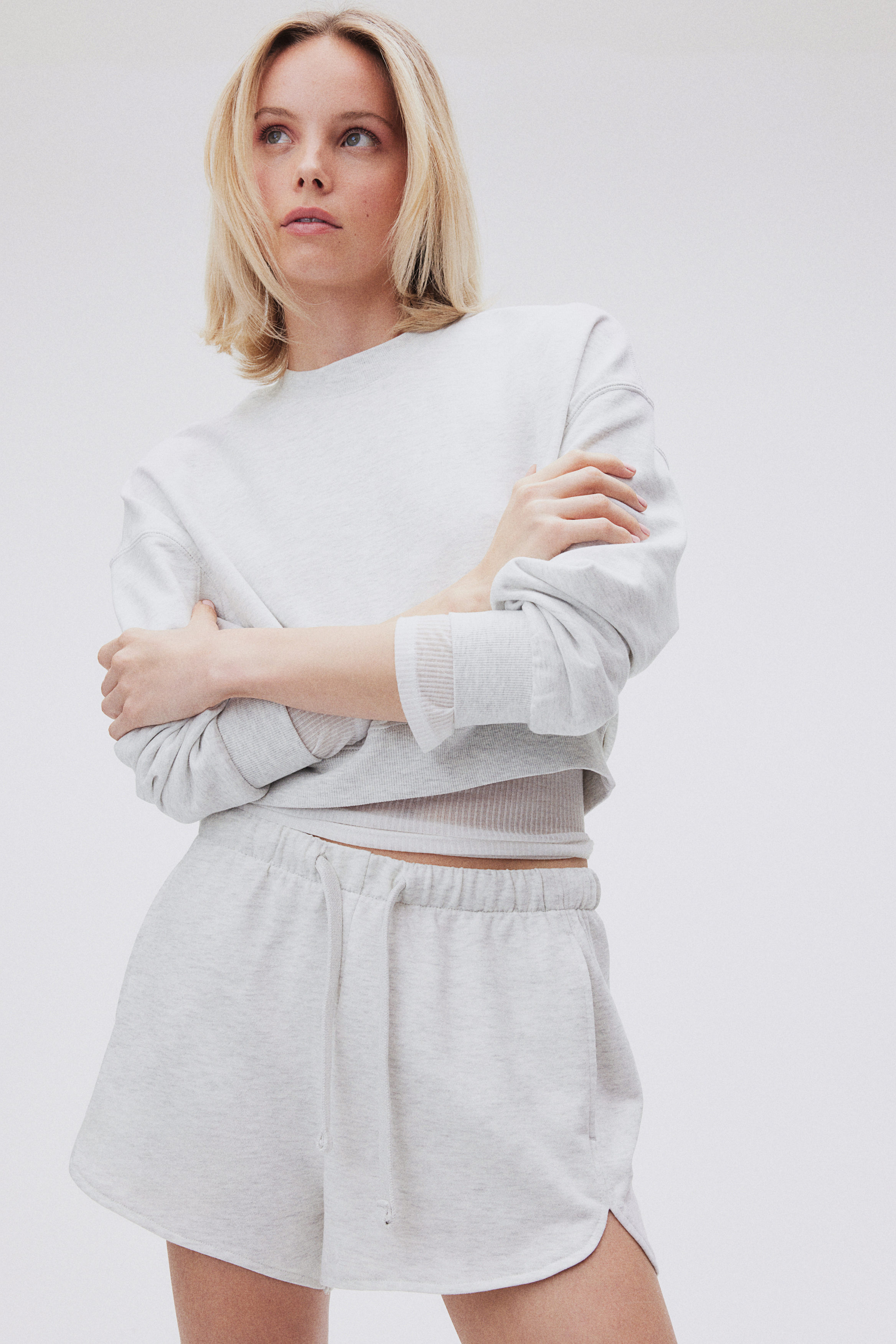 パンツ pretty knit shorts (off white) moose's Sweatshirt shorts