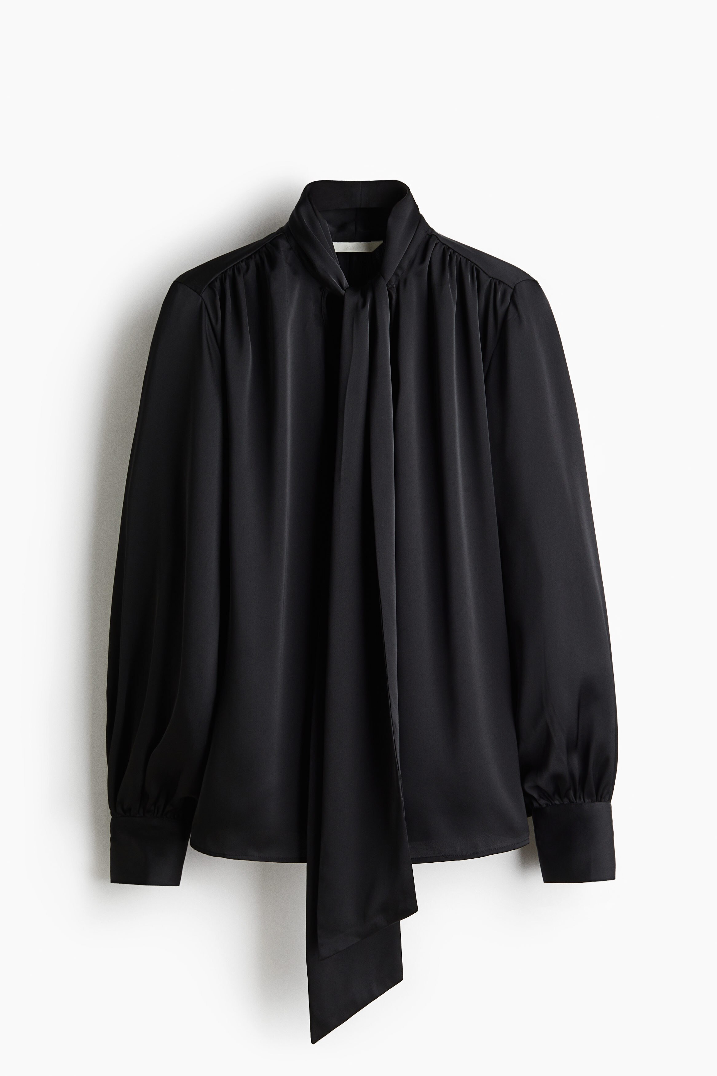 Tie-neck chiffon blouse