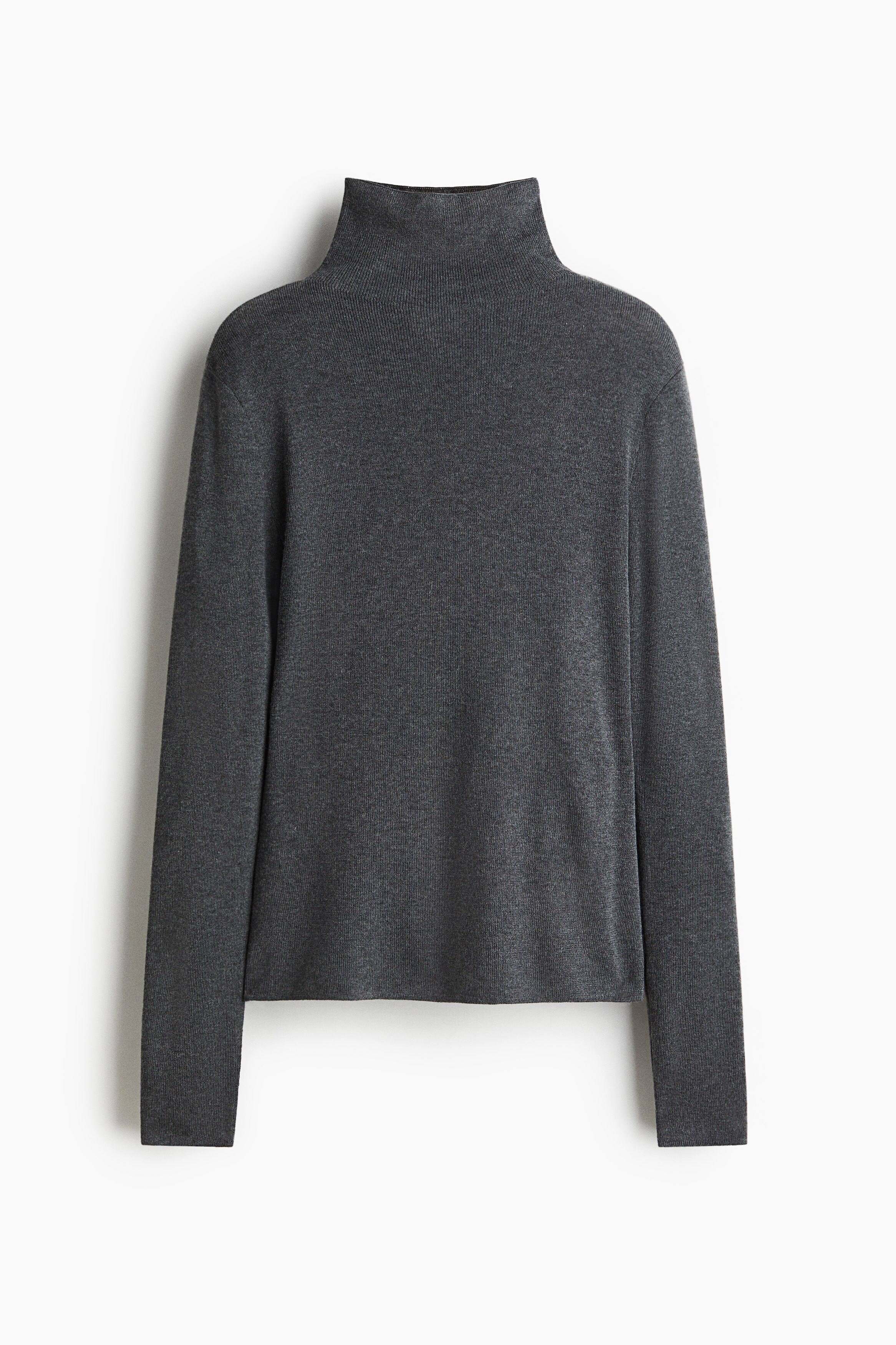 Roll Neck Dark Gray Turtleneck Mens Chunky Geelong Superfine Lambs