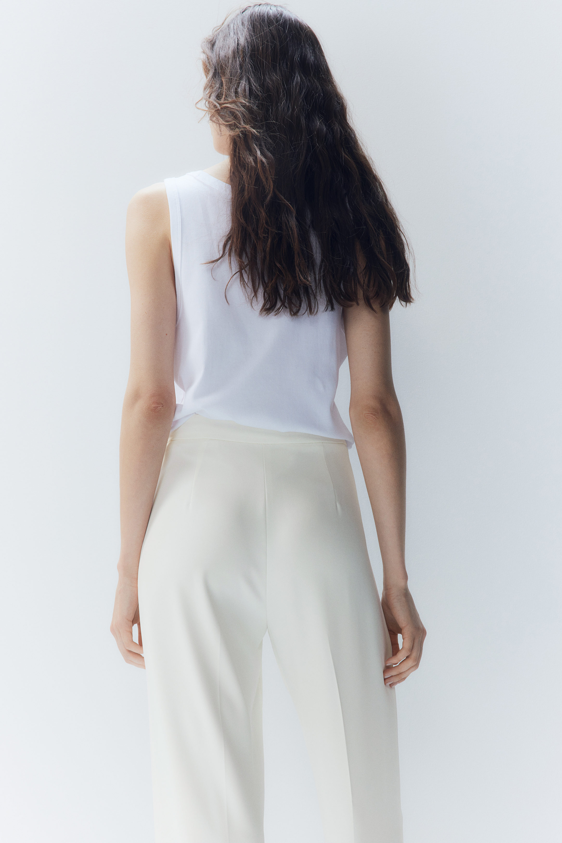 パンツ MOORER Woman Pants White MODJO100007 U0033 Meringue Smoking Trousers (MRS25BT073-WHITE)