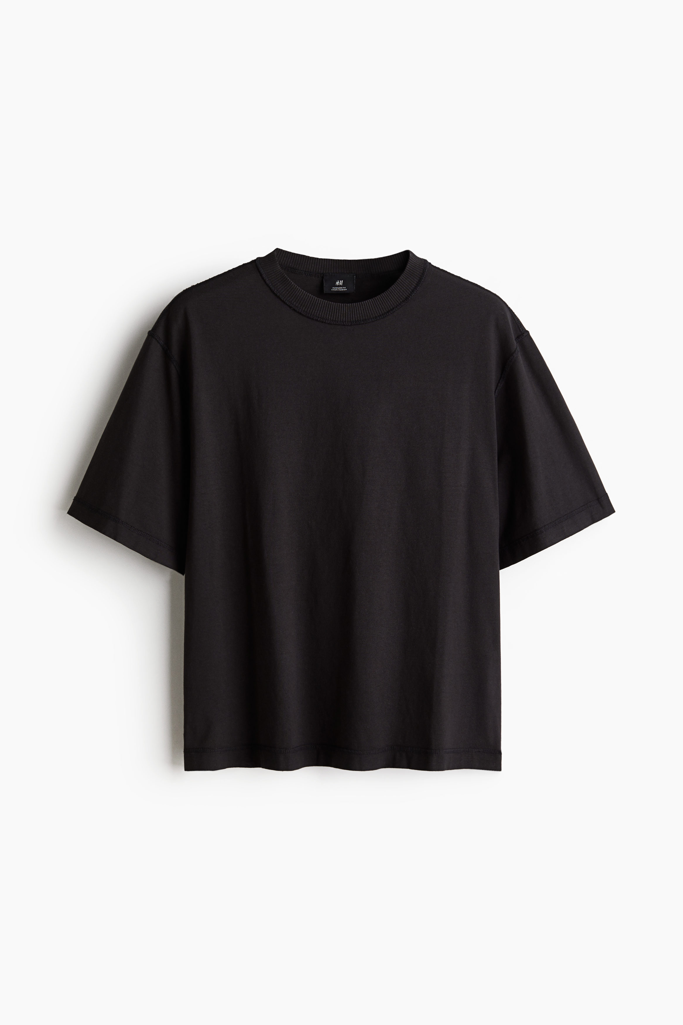 ◆ boohoo ◆ 半袖ストレッチボックスフィットシャツ / black ◇ boohoo ◇ 半袖ストレッチボックスフィットシャツ / black