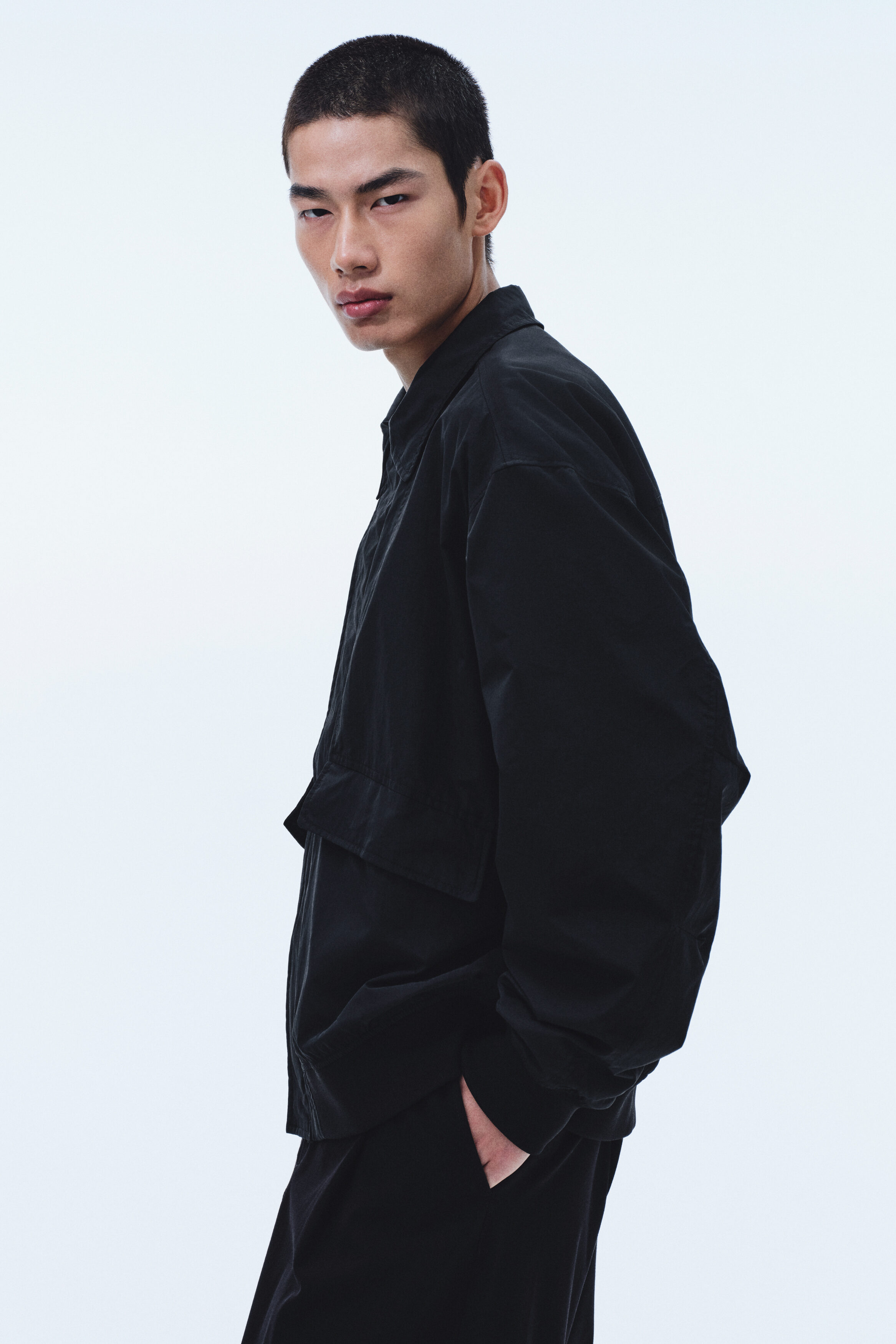 Water-repellent coach jacket