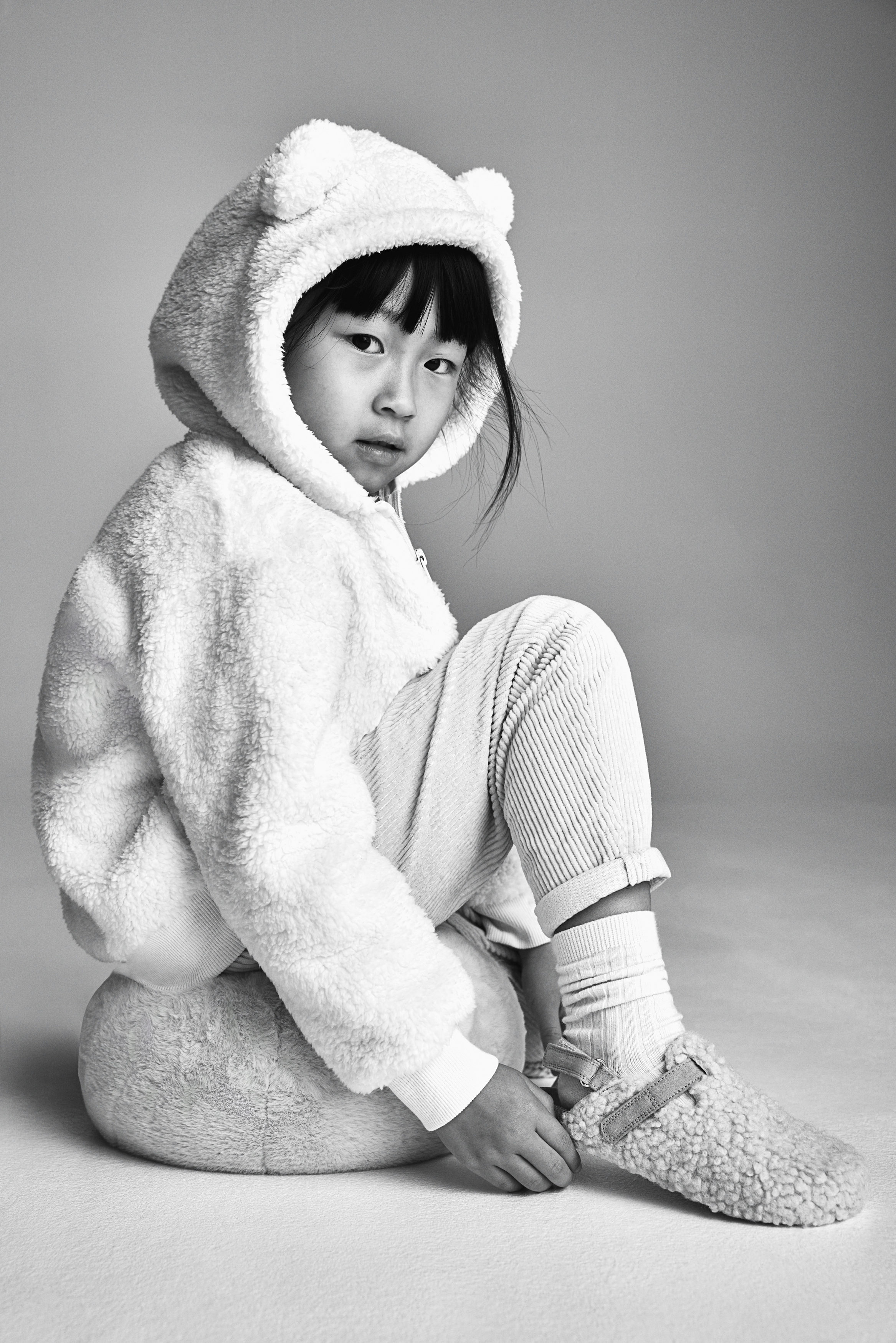 Teddy zip-through hoodie