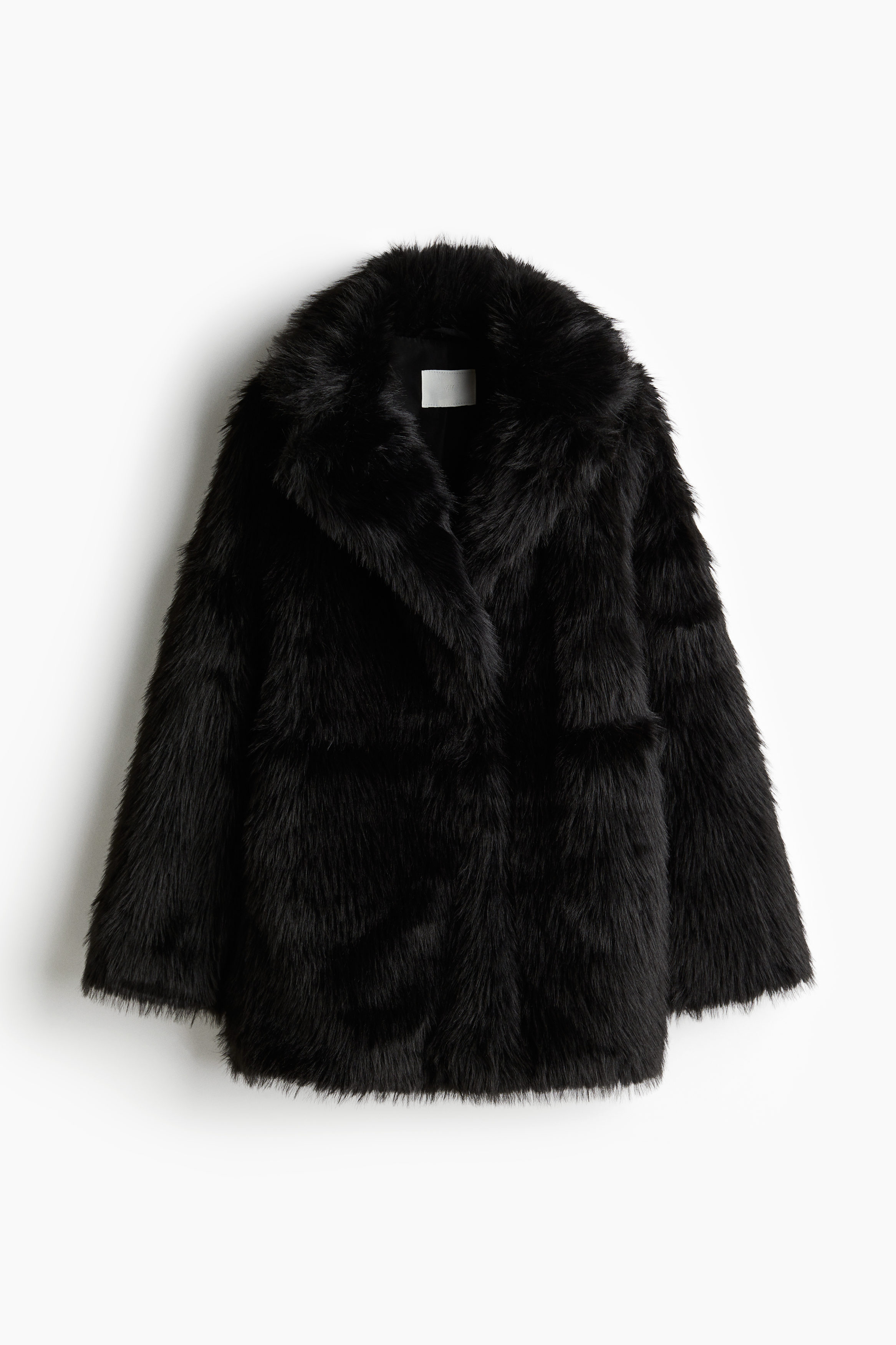 Zara Black Fluffy Waistcoat ZARA ZW COLLECTION BLACK FAUX FUR 
