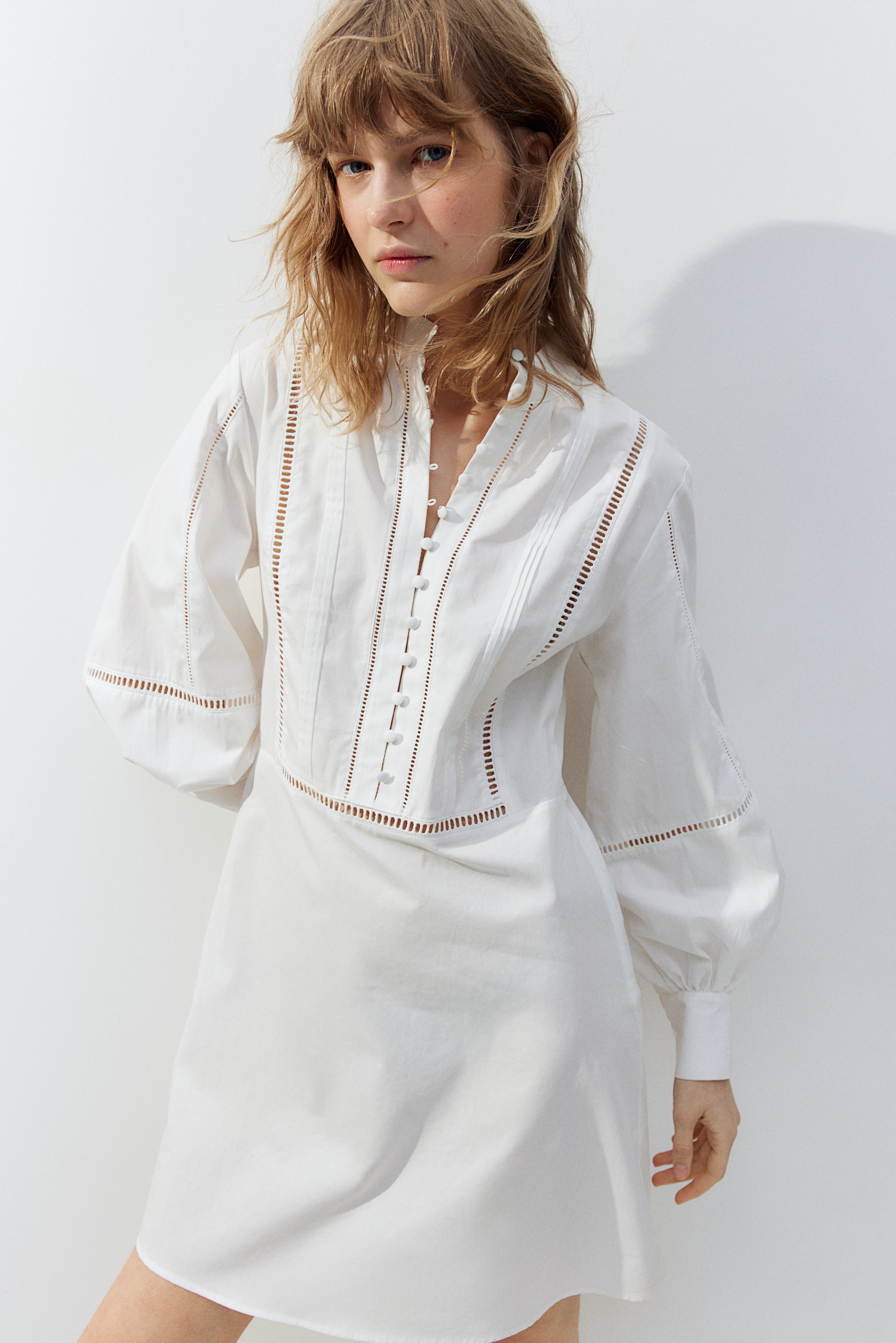 chinese dress ladies Ladder Lace & Sleeve Rose Embroidery Dress – axes femme from JAPAN main image 1