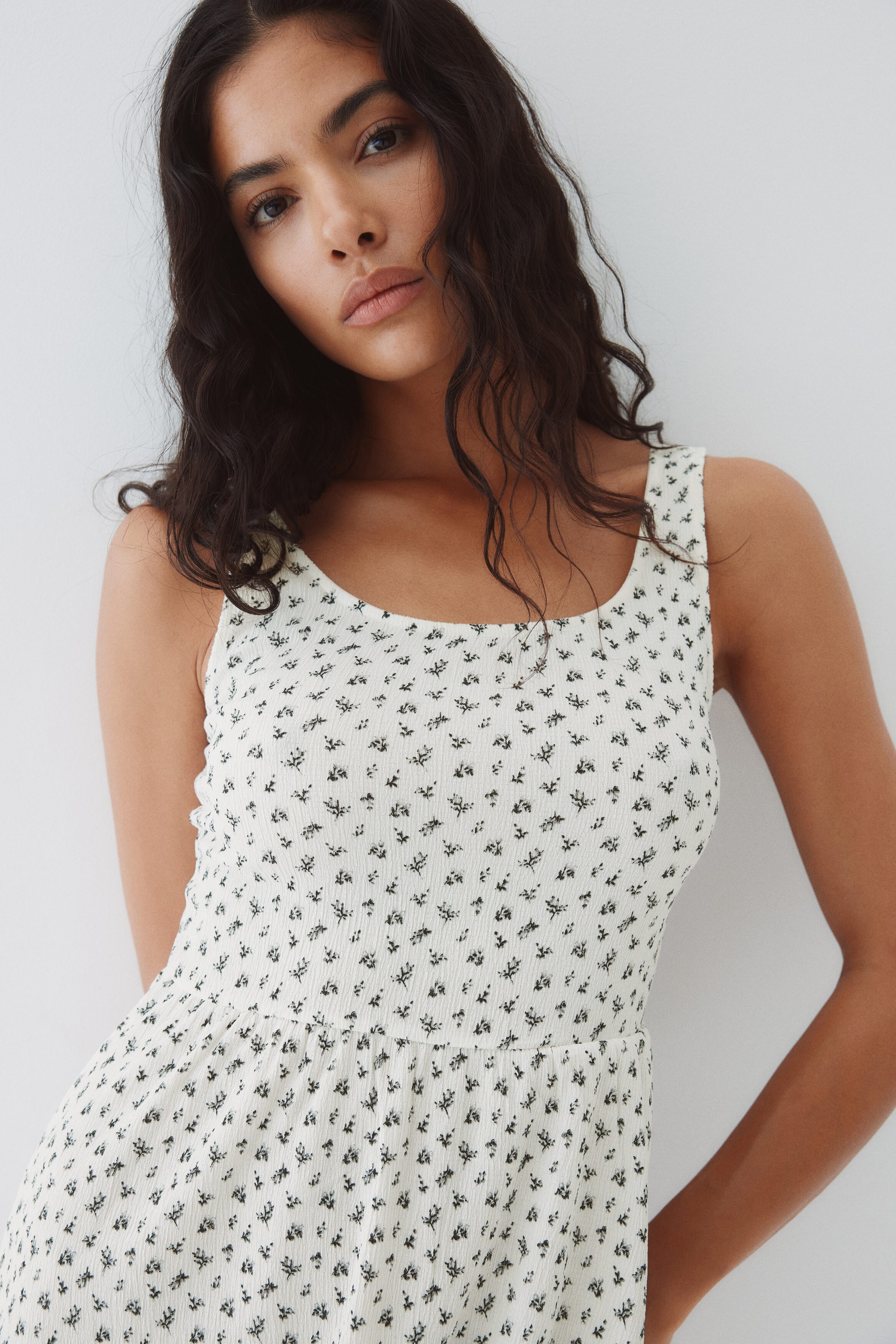 Crinkled jersey dress