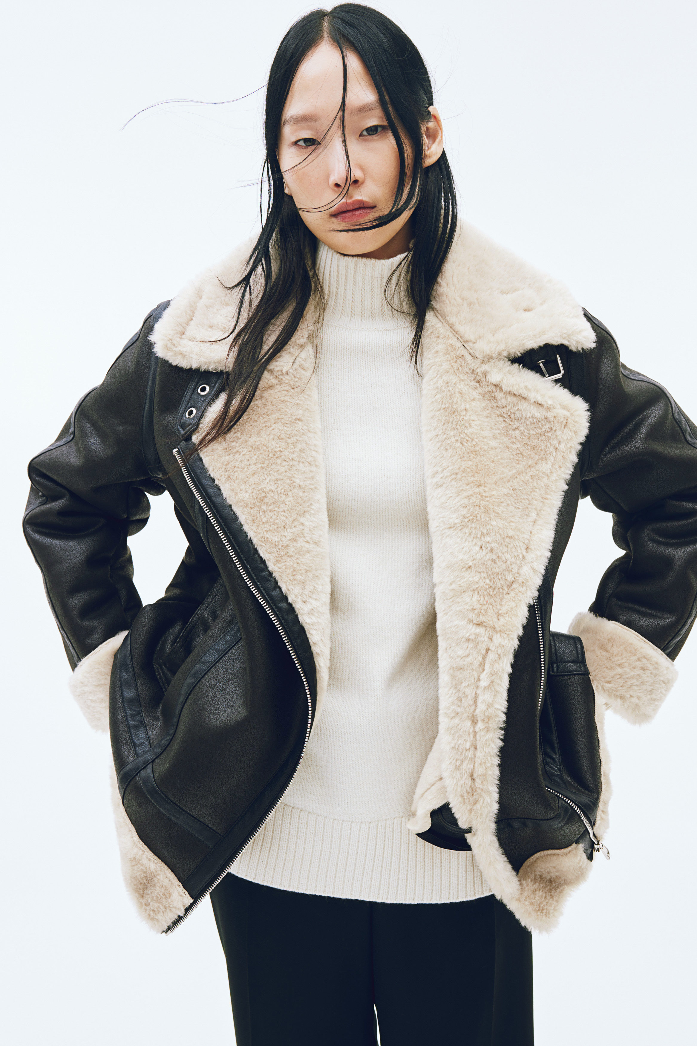 Oversized aviator jacket