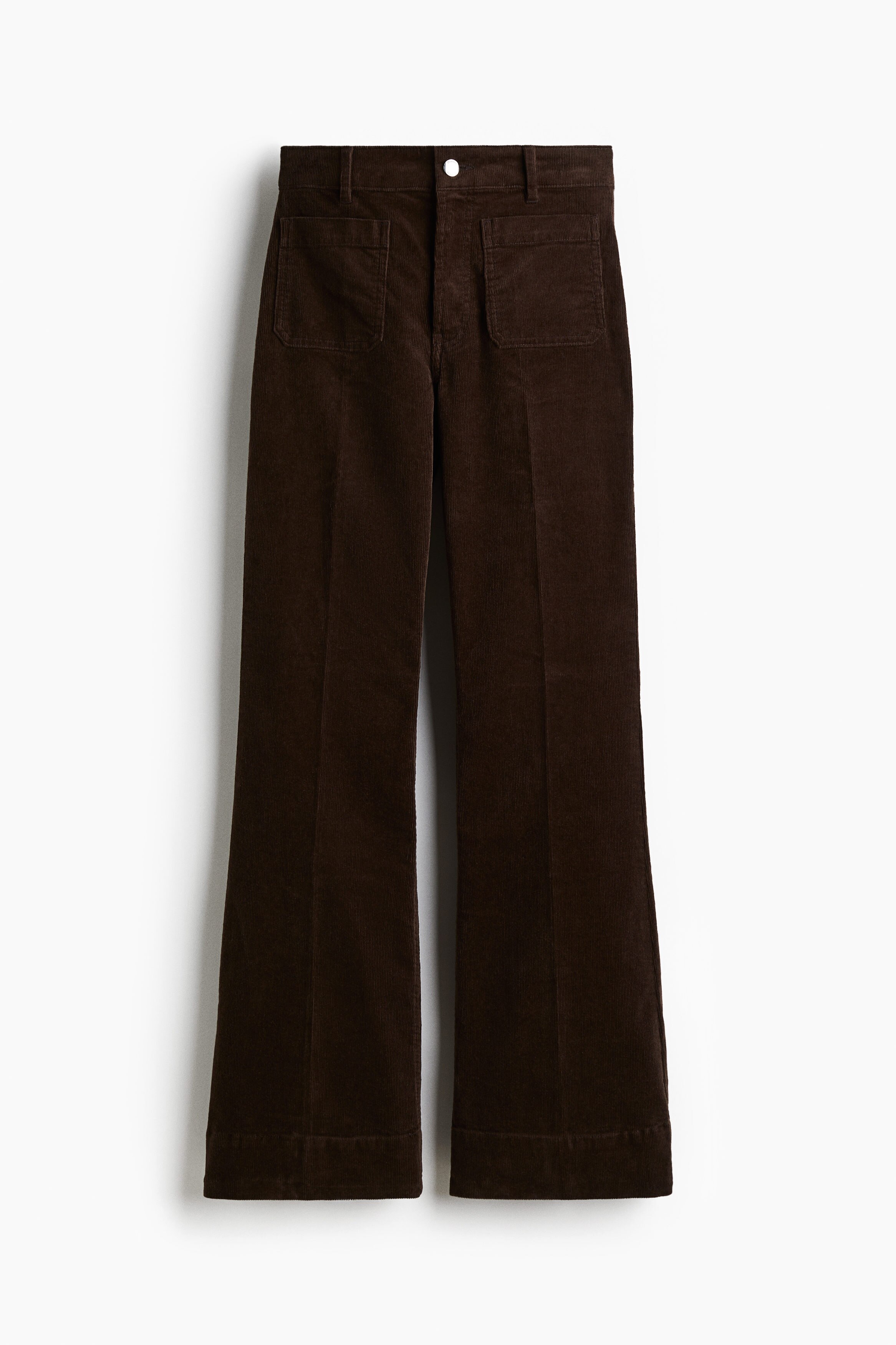 Flared corduroy trousers