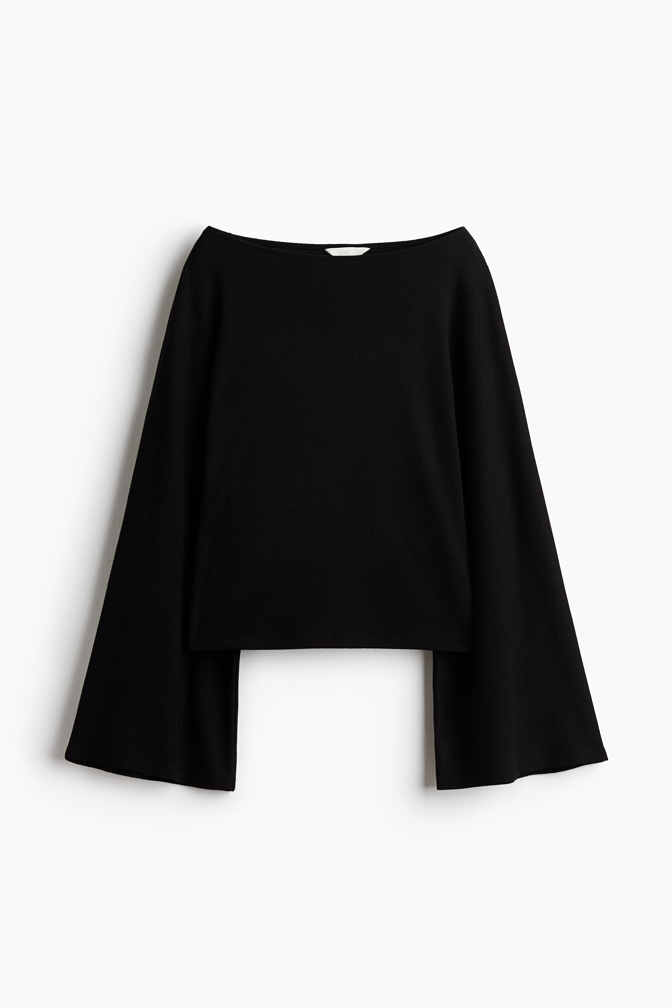 Textured boat-neck top