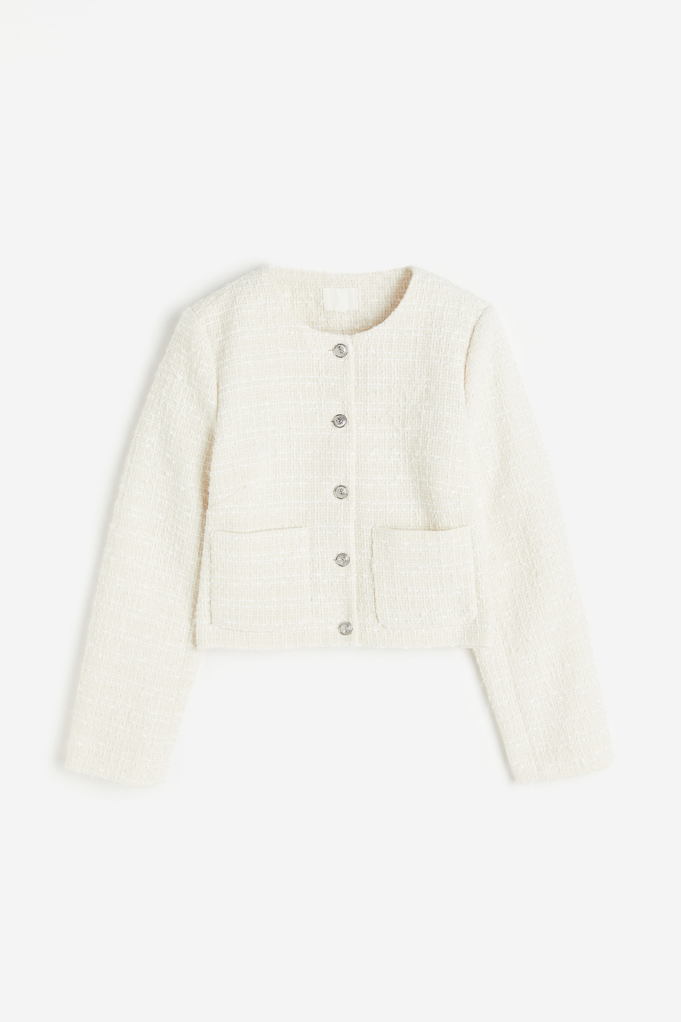 ジャケット・アウター oheshio BOUCLE HALF WOOL JACKET IVORY oheshio BOUCLE HALF WOOL JACKET IVORY
