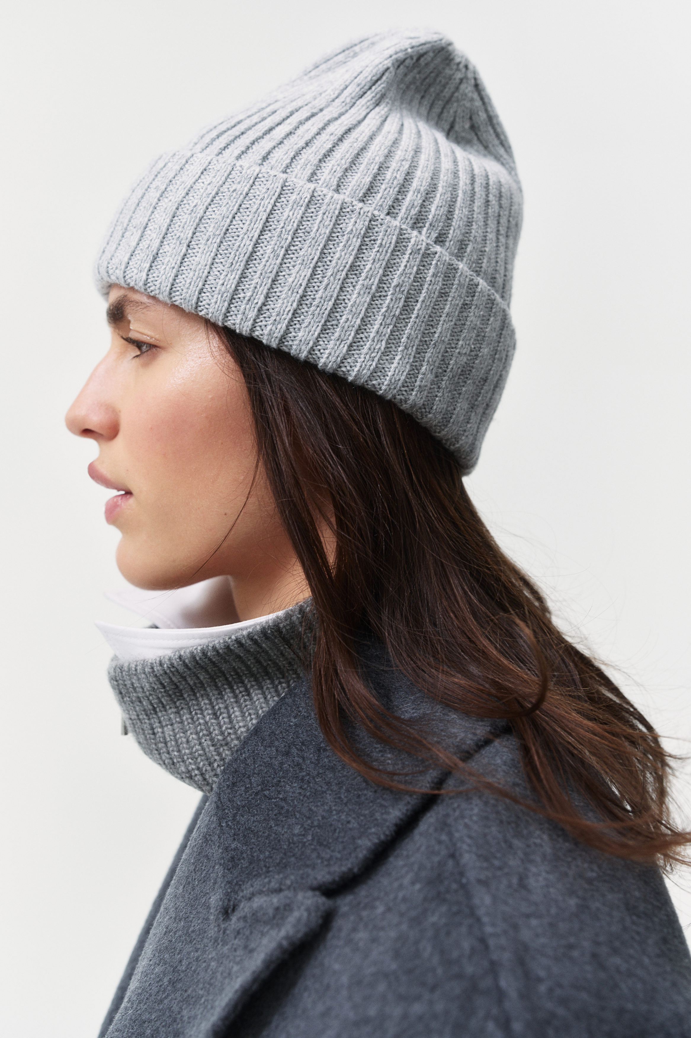 Rib-knit beanie