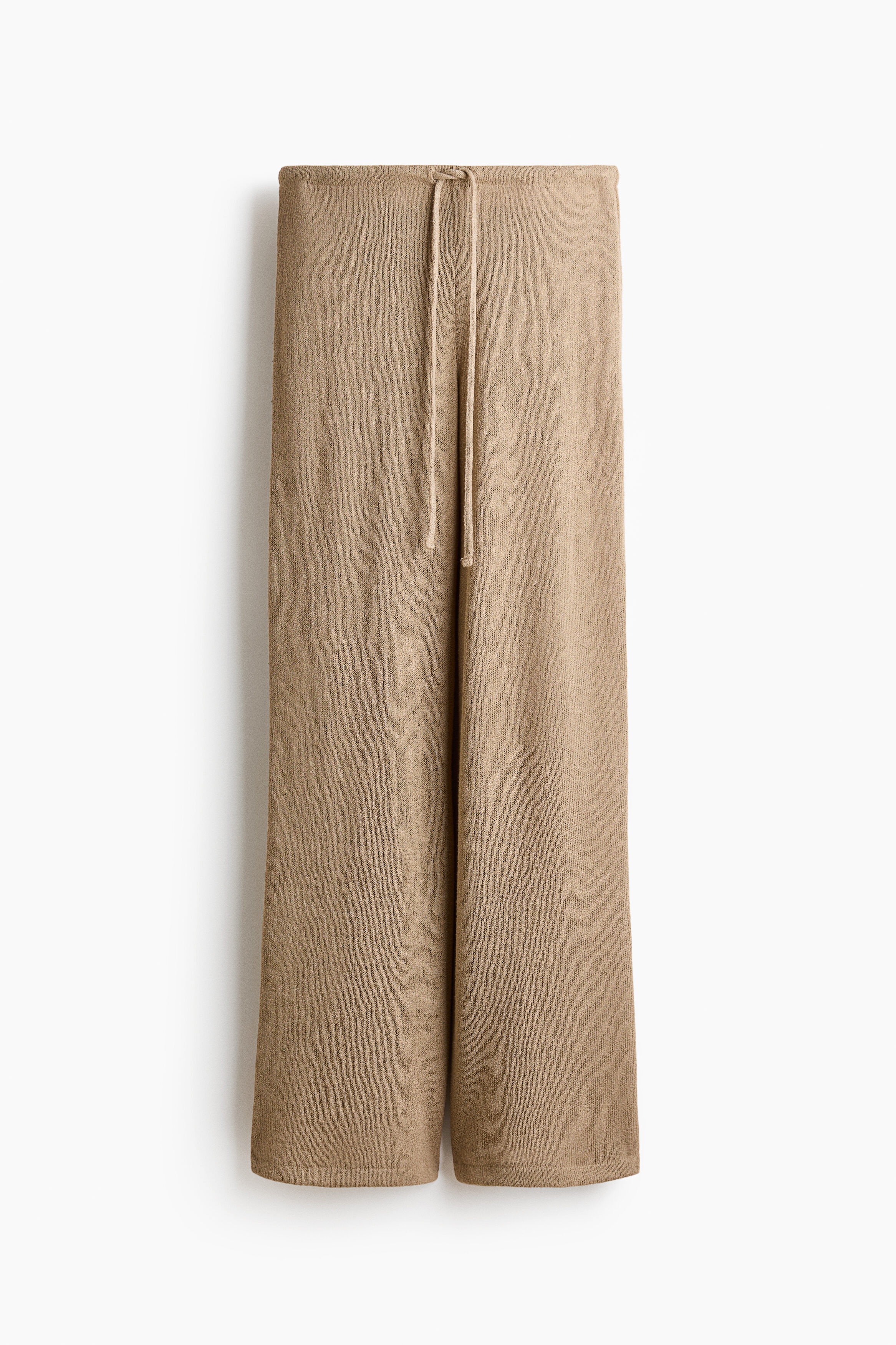 Knitted drawstring trousers