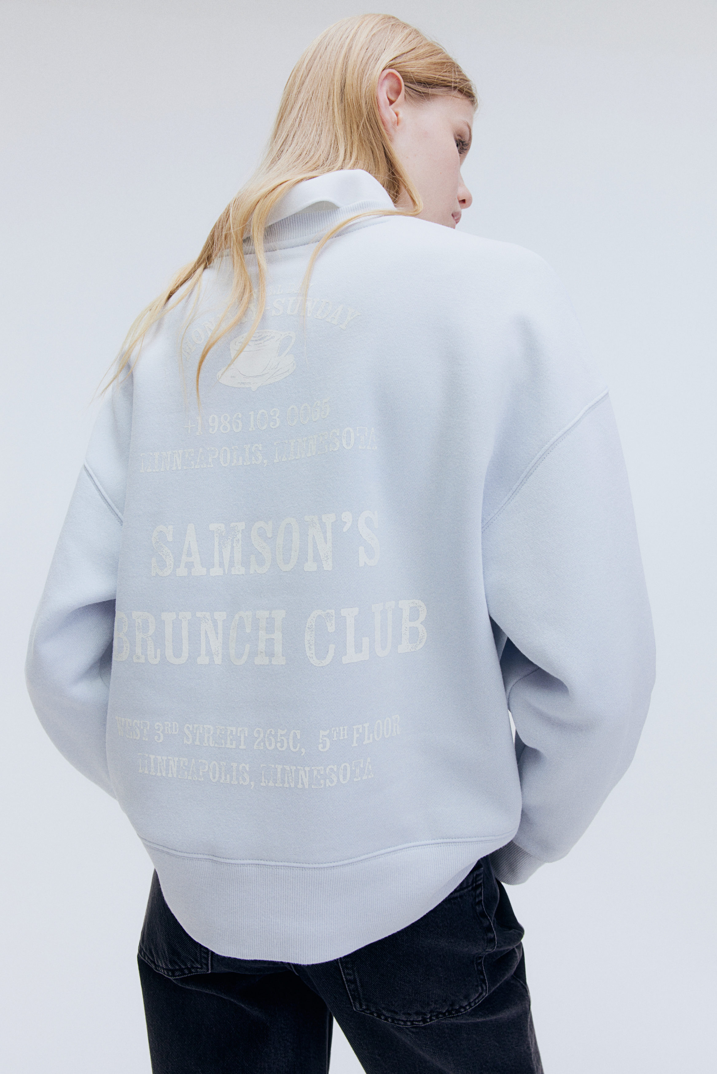 Oversized motif-detail sweatshirt