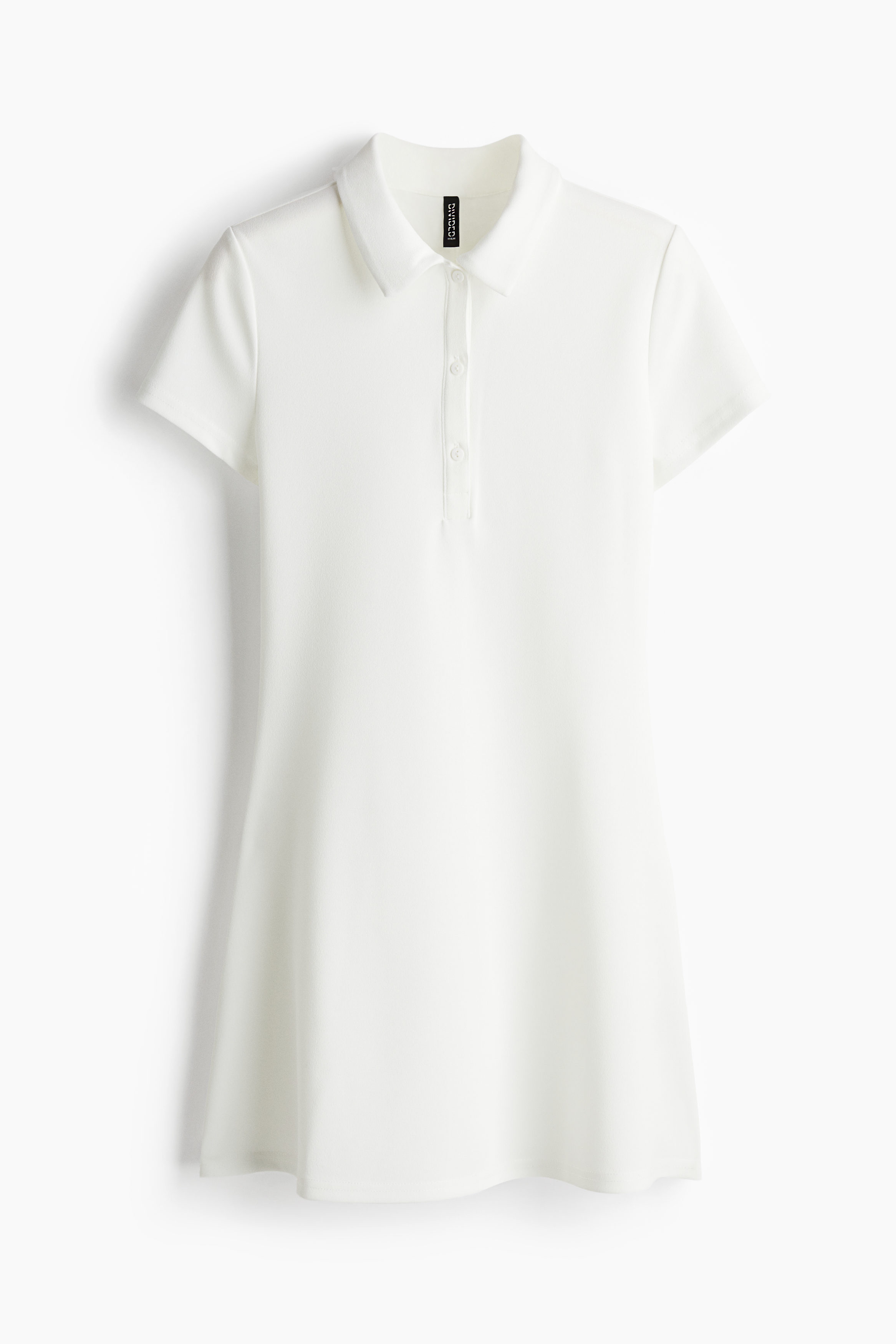 Flared-skirt polo dress