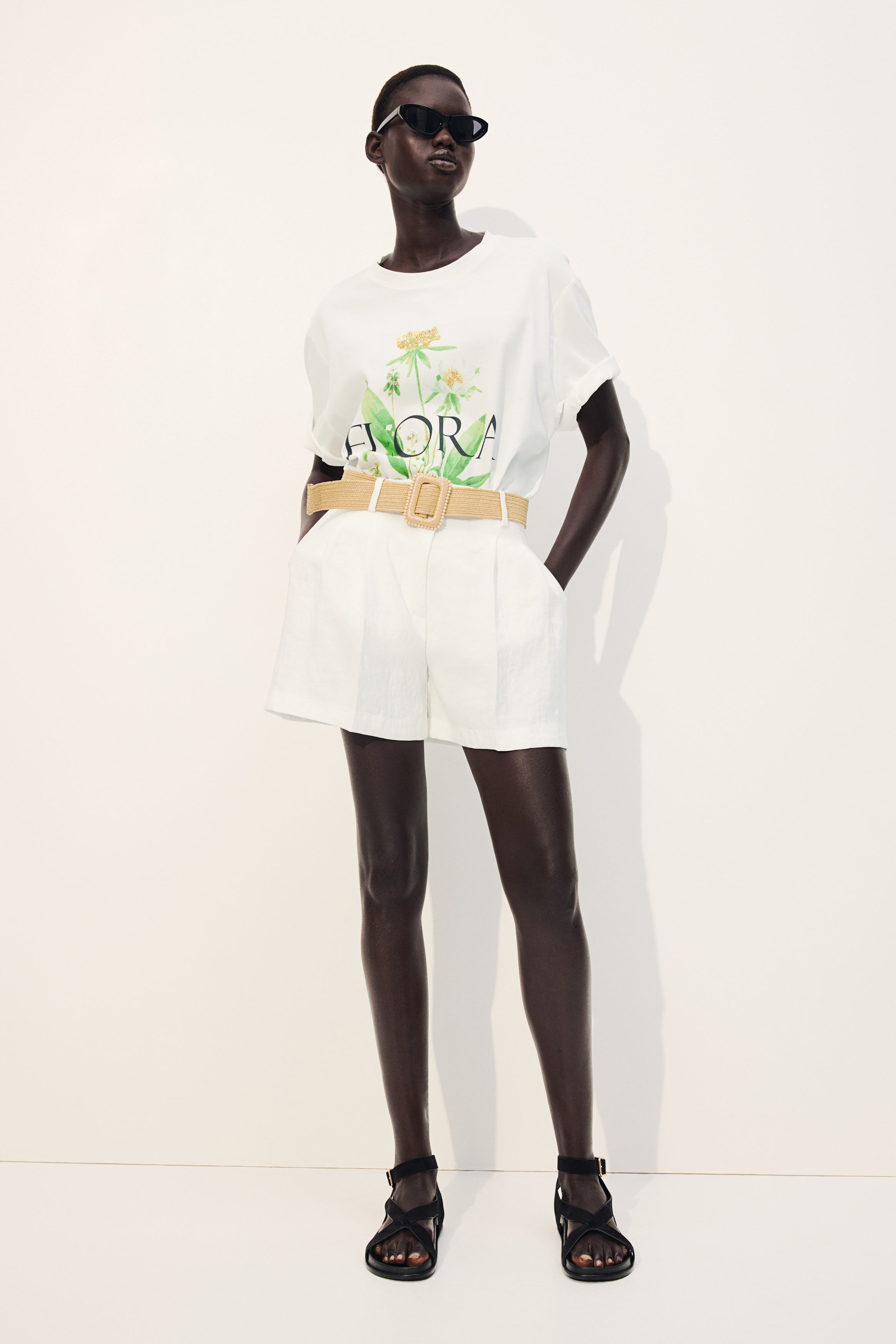 パンツ herlipto Carette Belted Twill Shorts Her lip to♡Carette Belted Twill Shorts