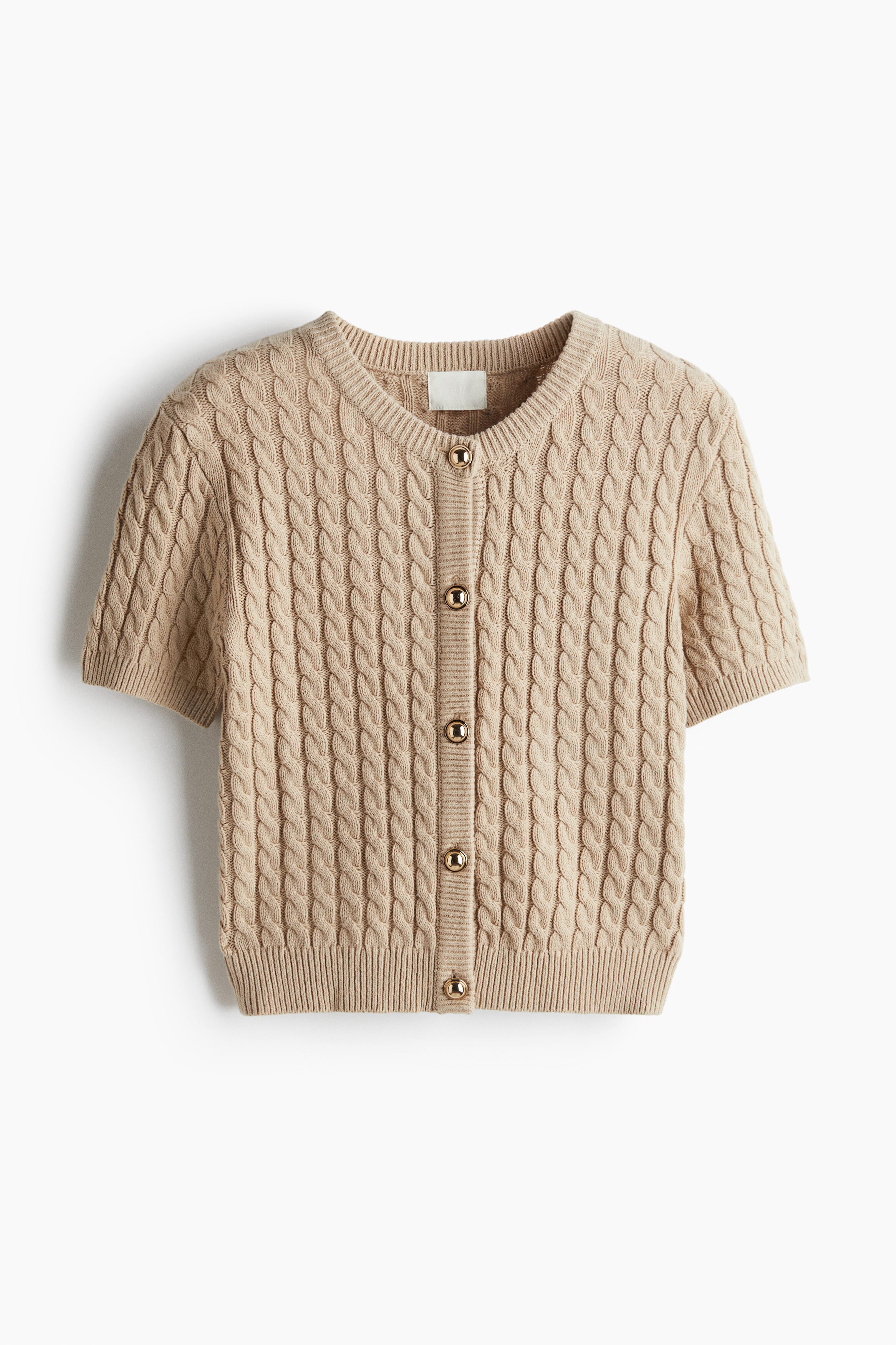 Cable-knit cardigan