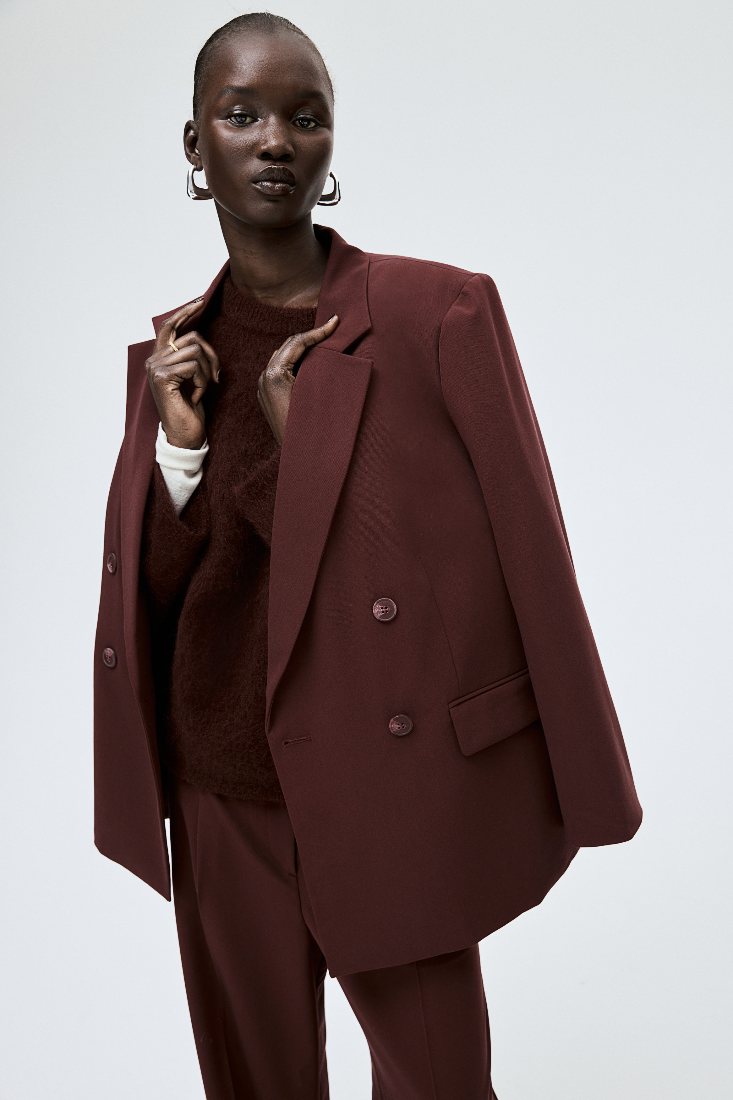【YOURNUS】Balvenie Double Half Blazer Women's double-breasted blazer in Shetland wool
