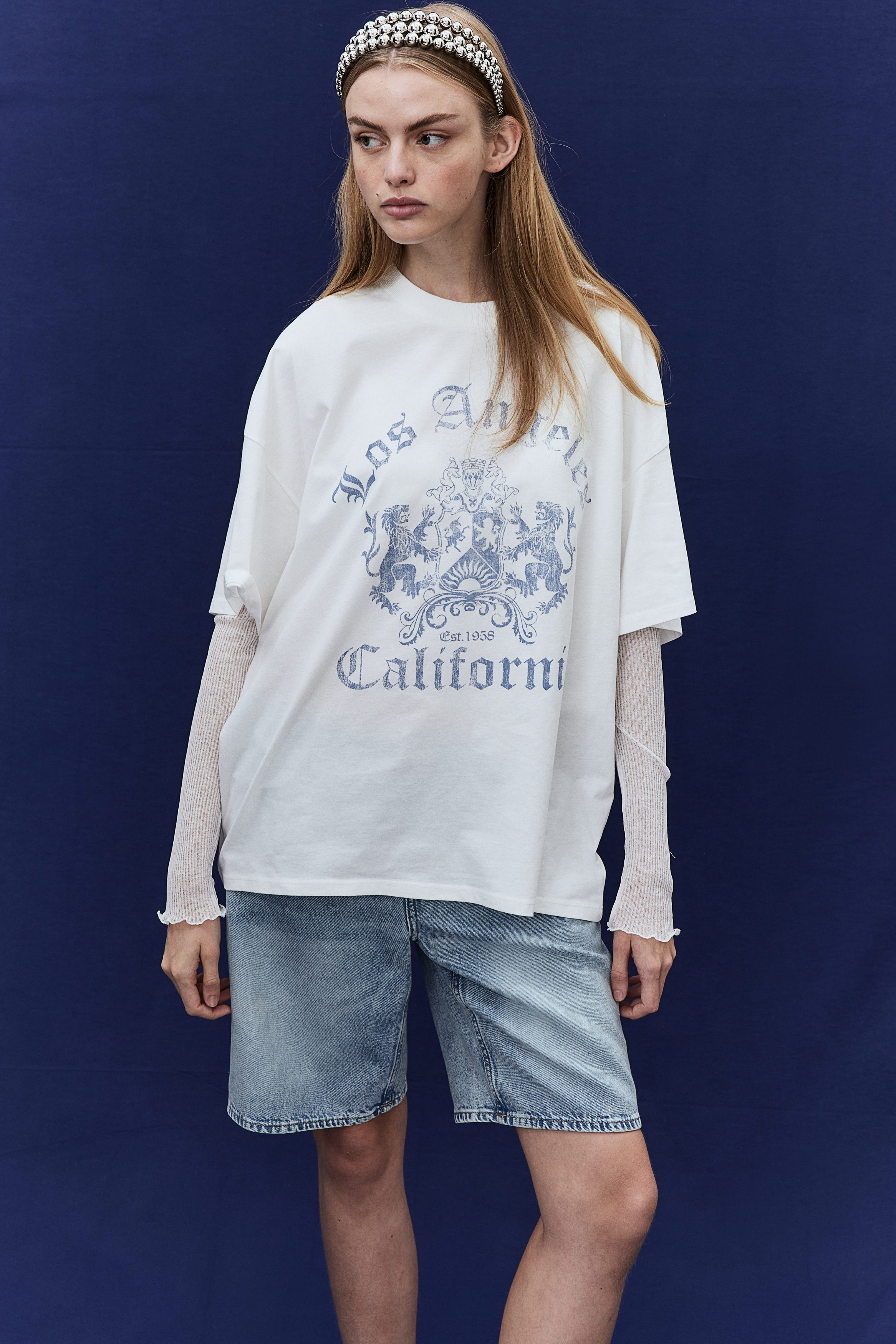 ★MAINBOOTH★(M)University Oversized Shorts(WHITE)★正規品 MAYO】MAYO Embroidery Game Shorts - WHITE