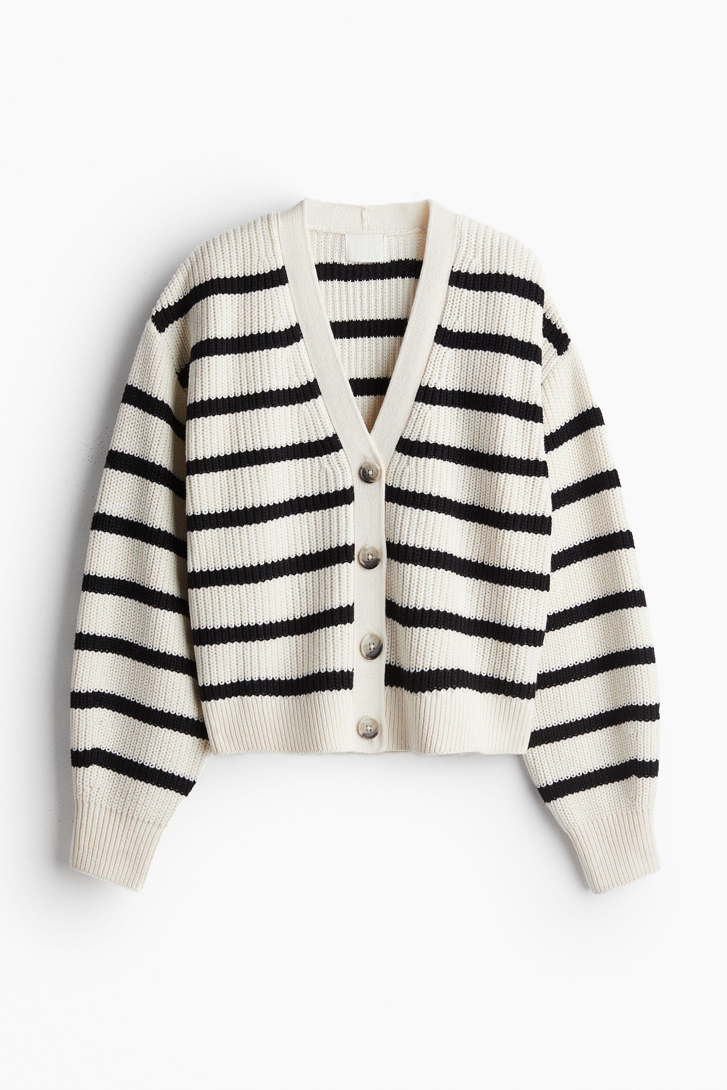 Rib-knit cardigan
