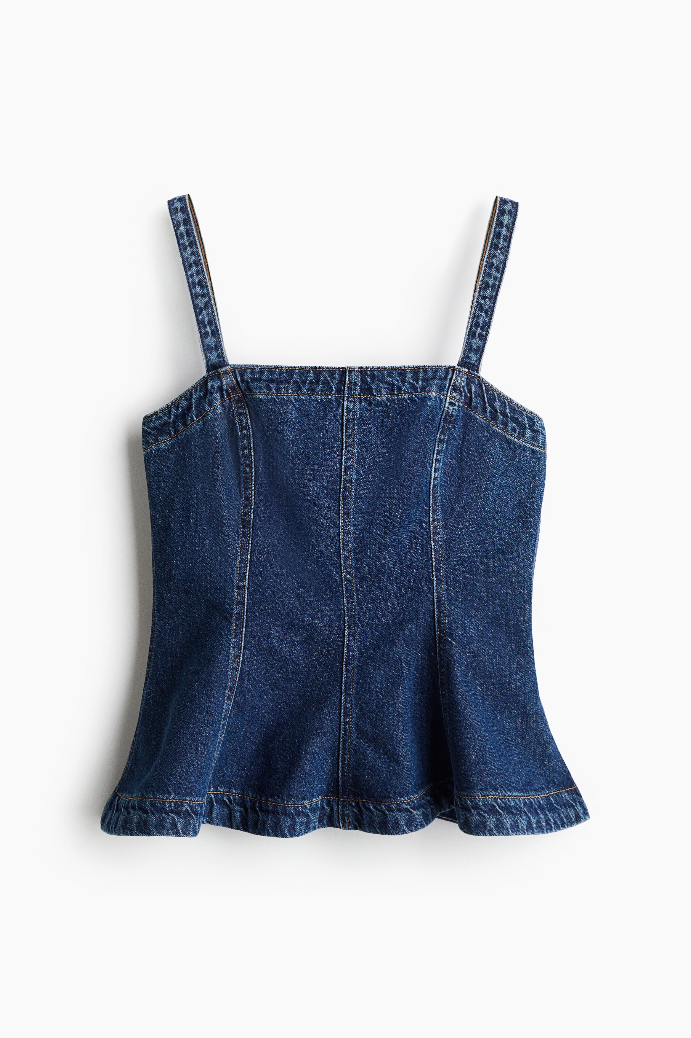 Denim peplum top