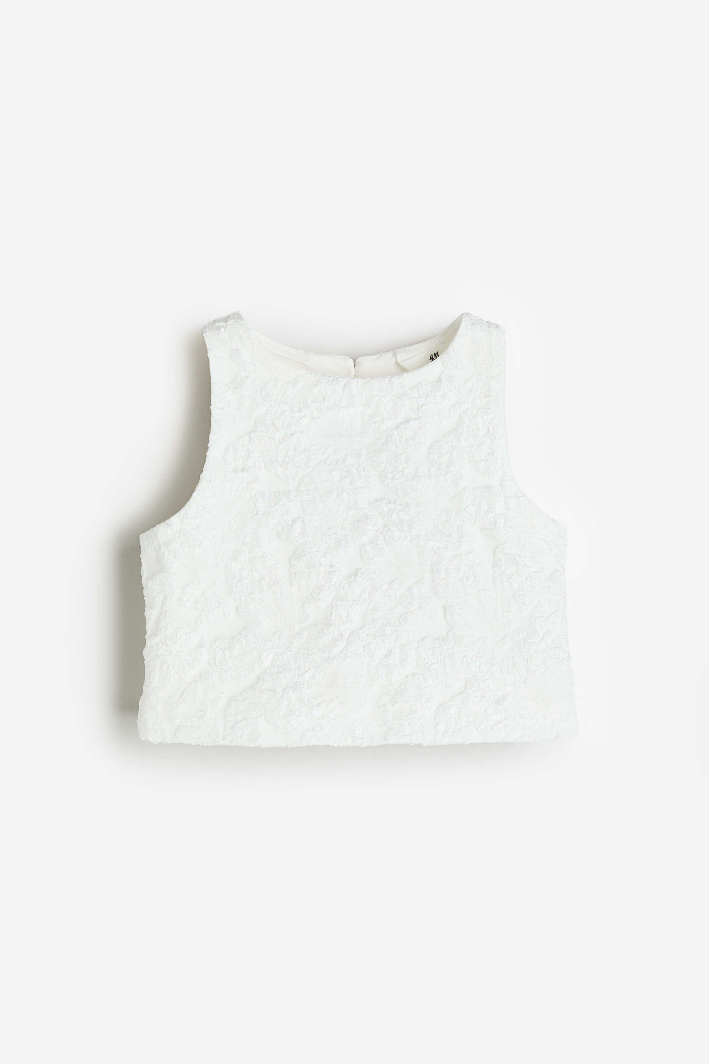 トップス Eyelet Jersey Jacquard Top - white Eyelet Jersey Jacquard Sleeveless Top - white