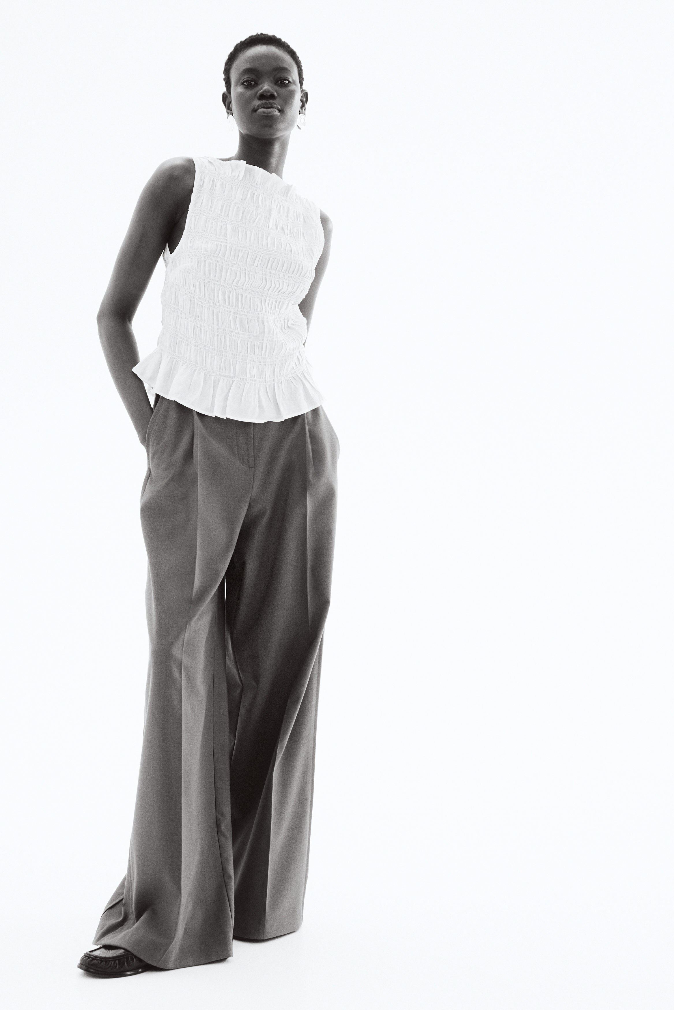h&m top with smocking