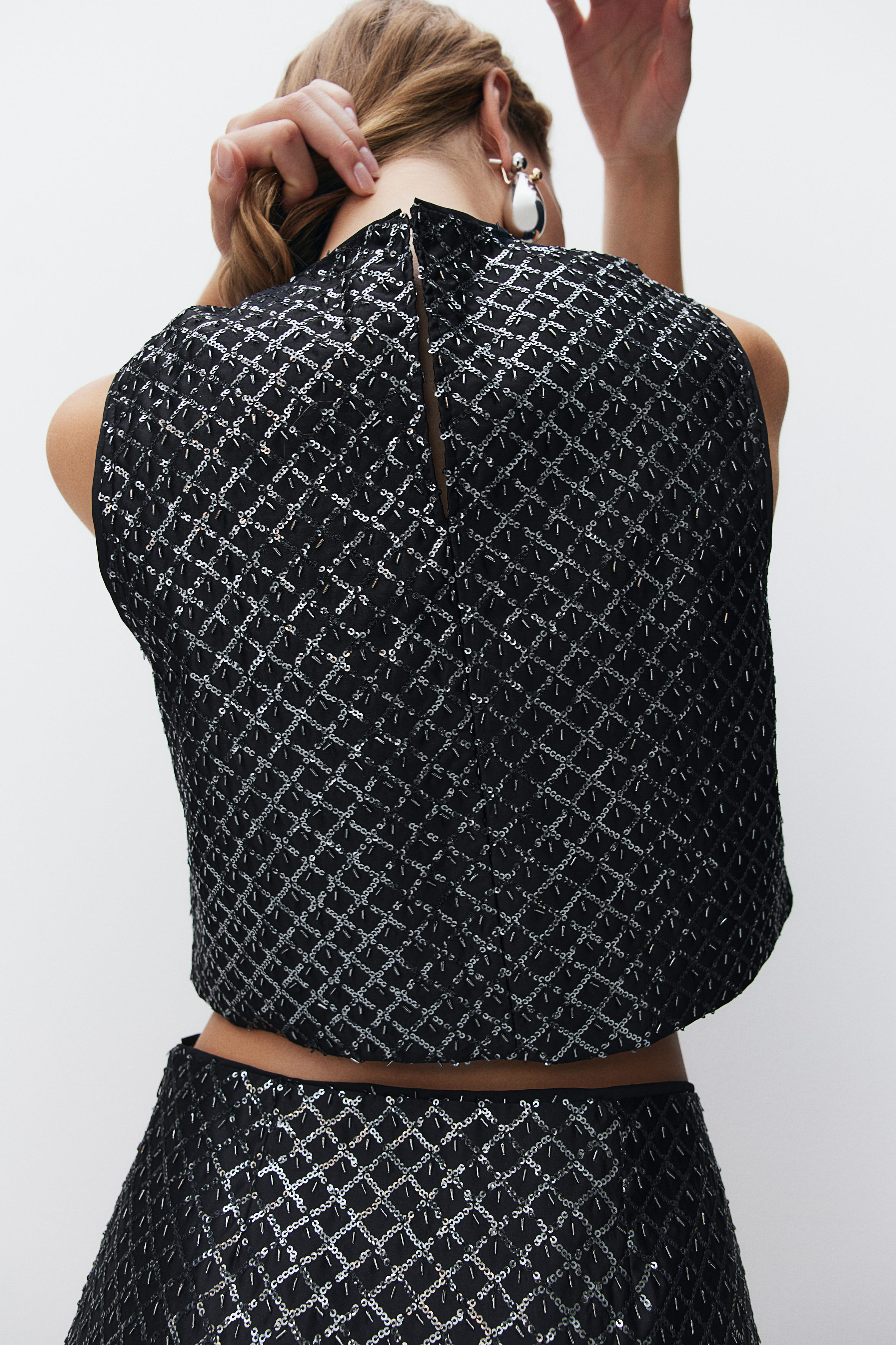 Embellished vest top
