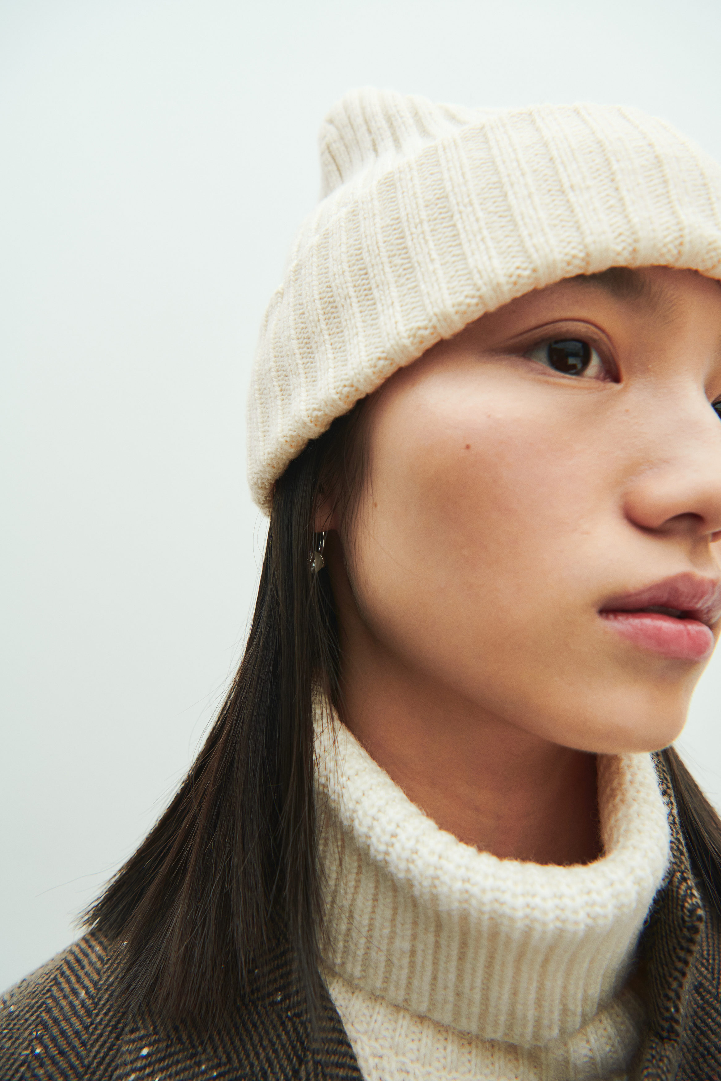 Rib-knit beanie