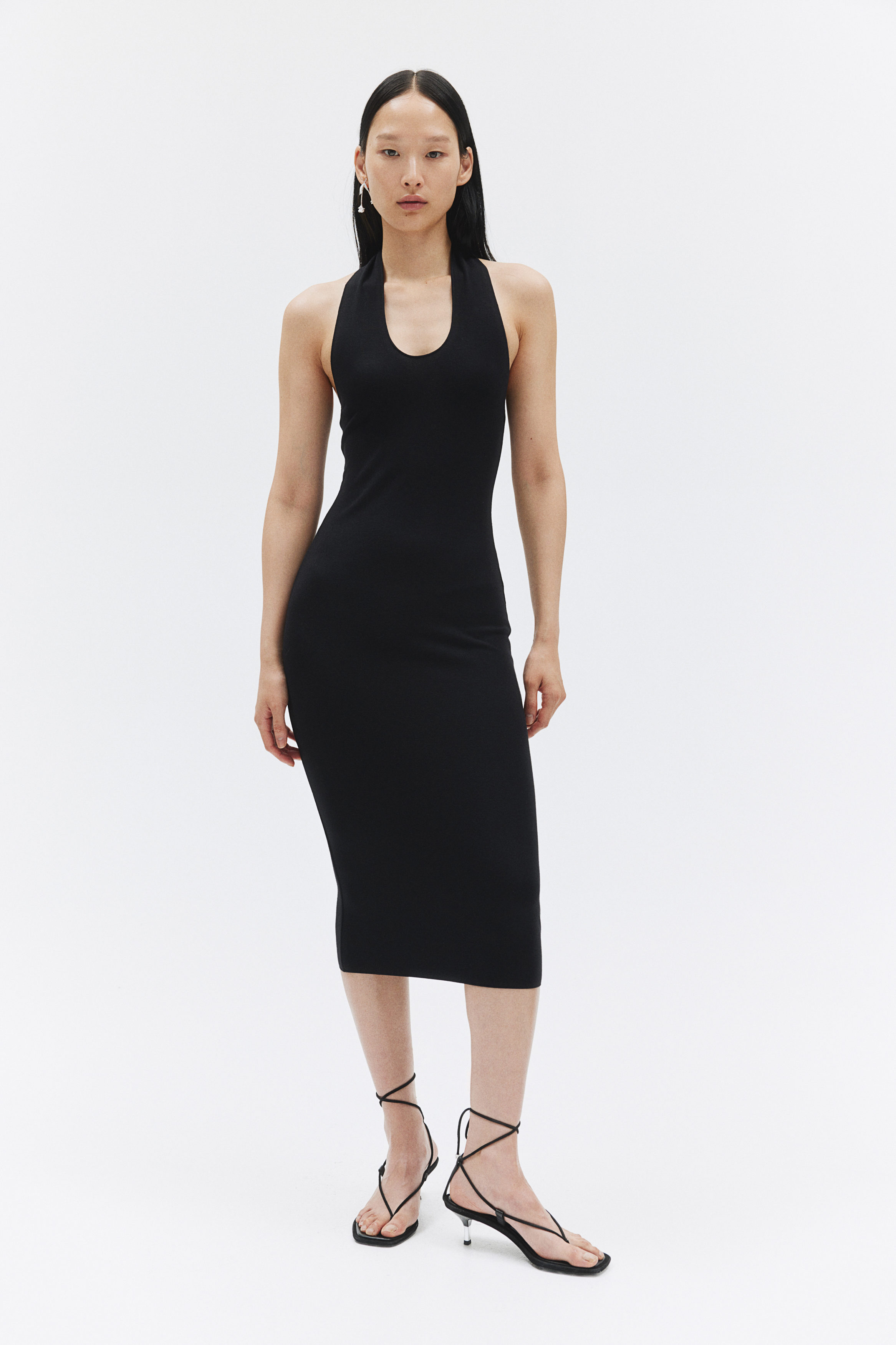 black halterneck bodycon dress Shop Black Halter Neck Mini Bodycon Dress - for Women | OUTZIDR