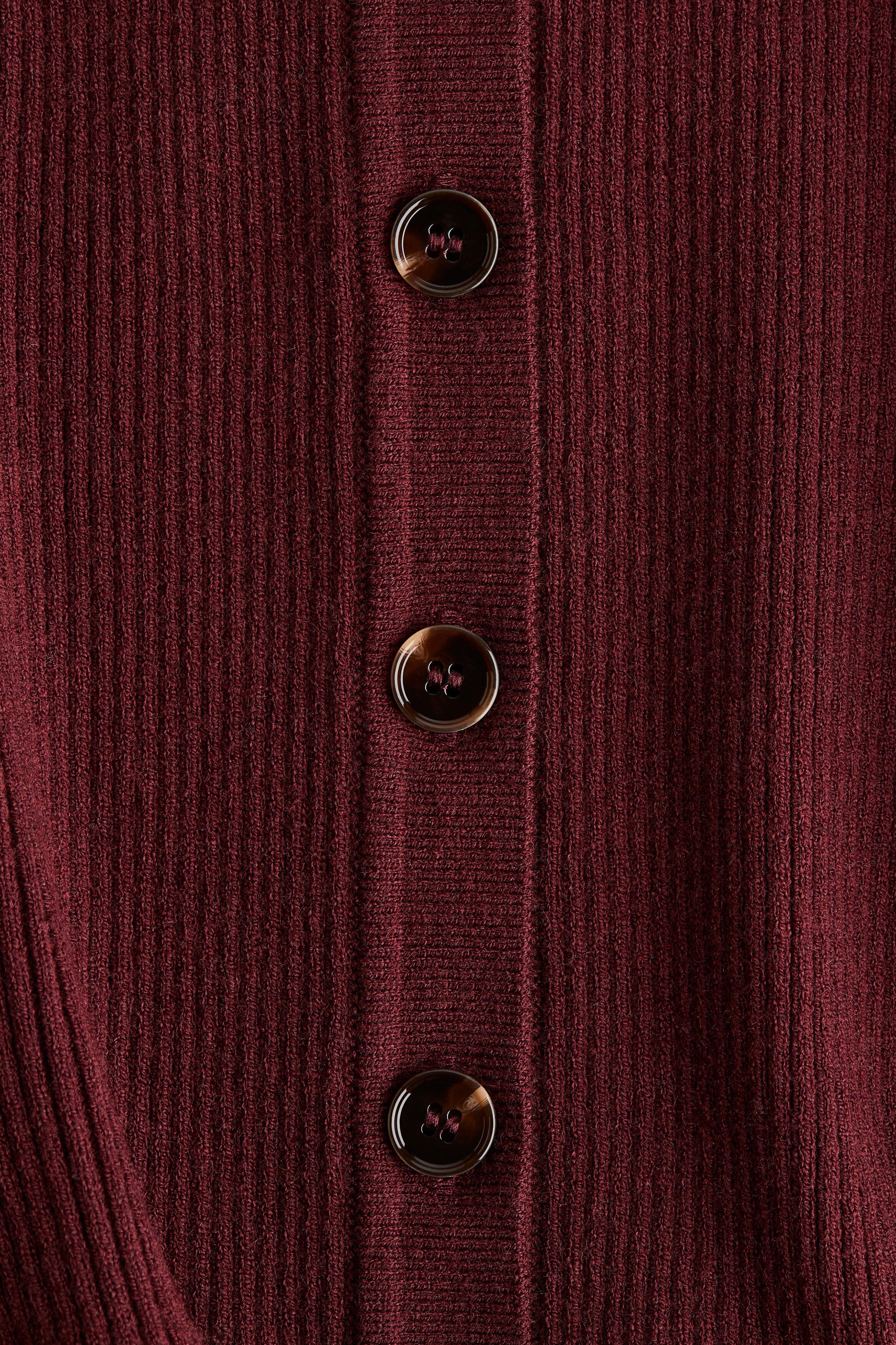 Cardigan rajutan rib