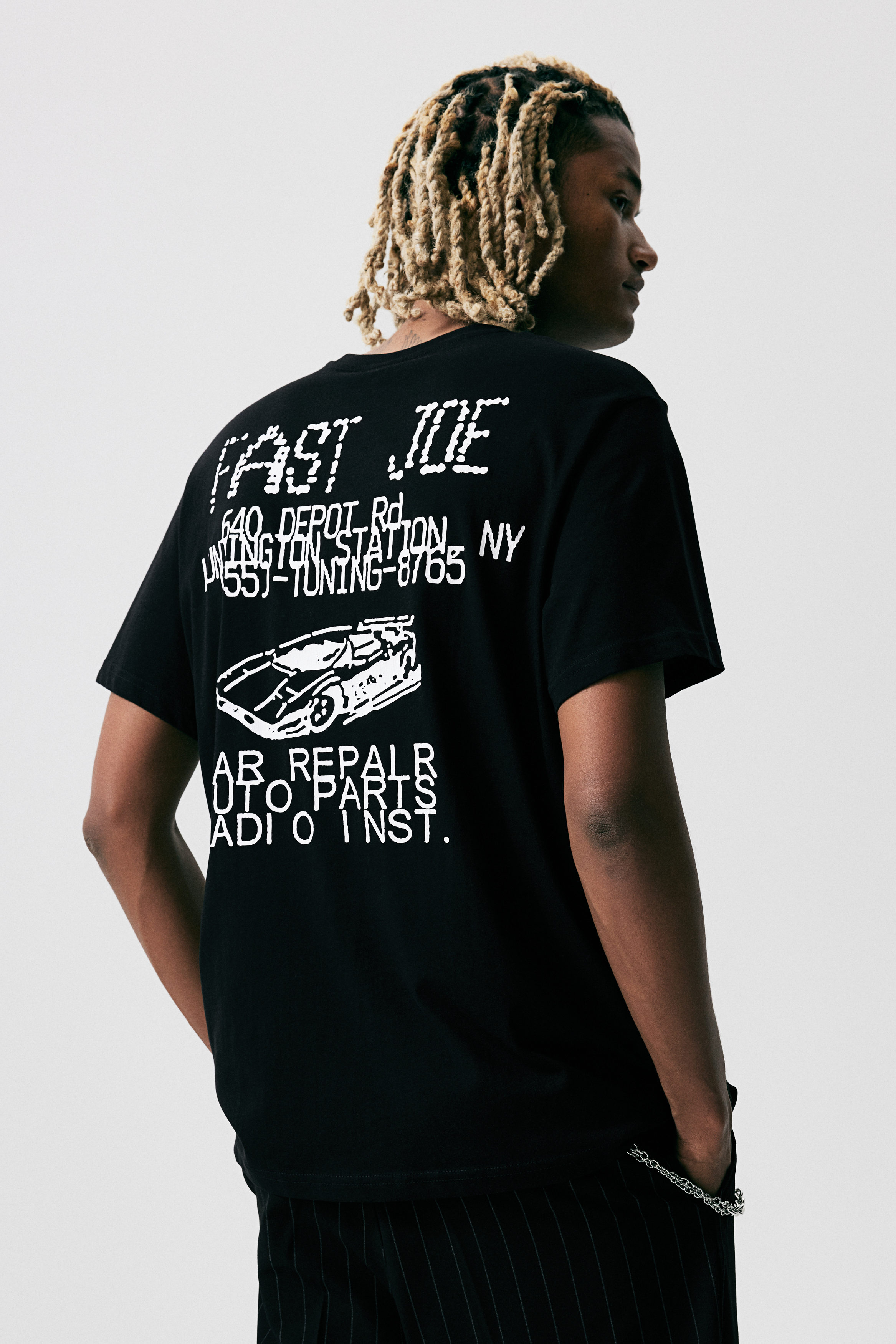 Tシャツ・カットソー LAUGHER PATMAT Hello T-Shirt Black PM29 Relaxed-fit t-shirt with print Black | Replay Jeans