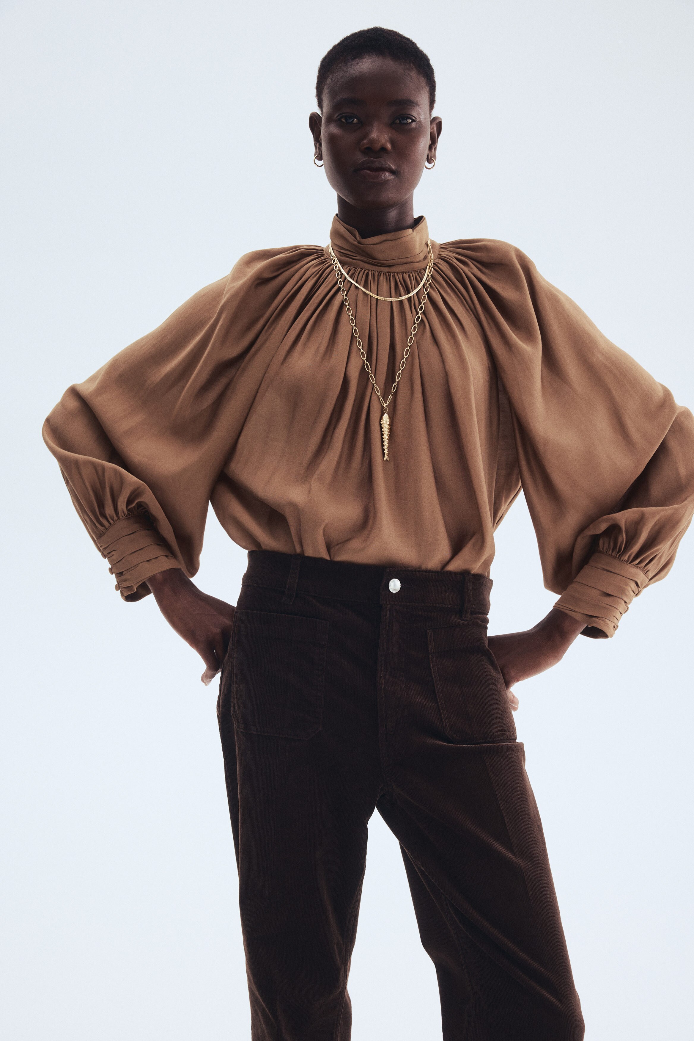 Draped blouse