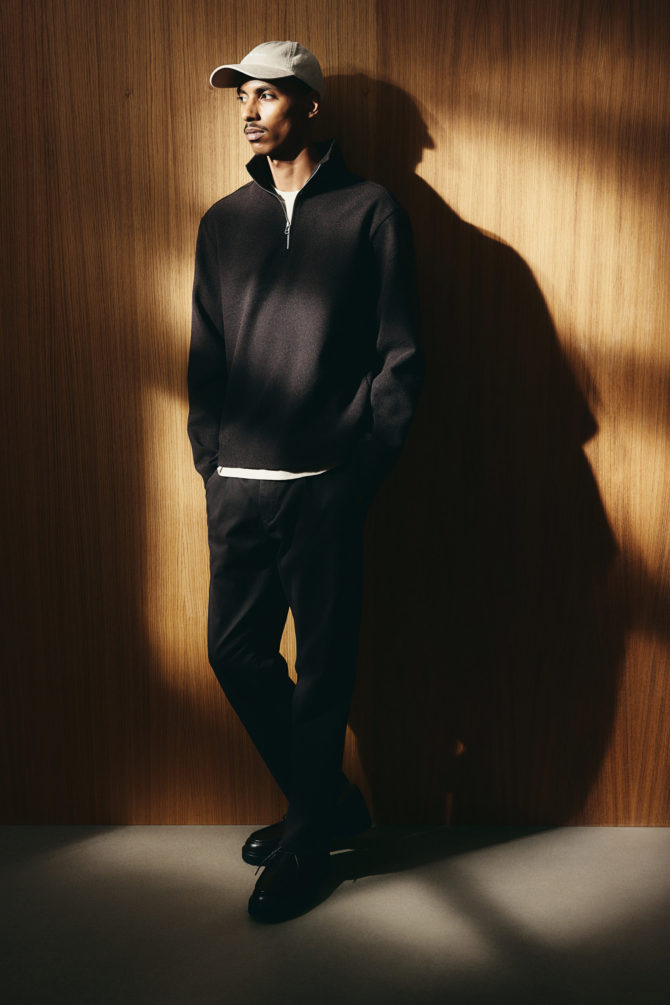 Regular Fit Zip-top turtleneck jumper