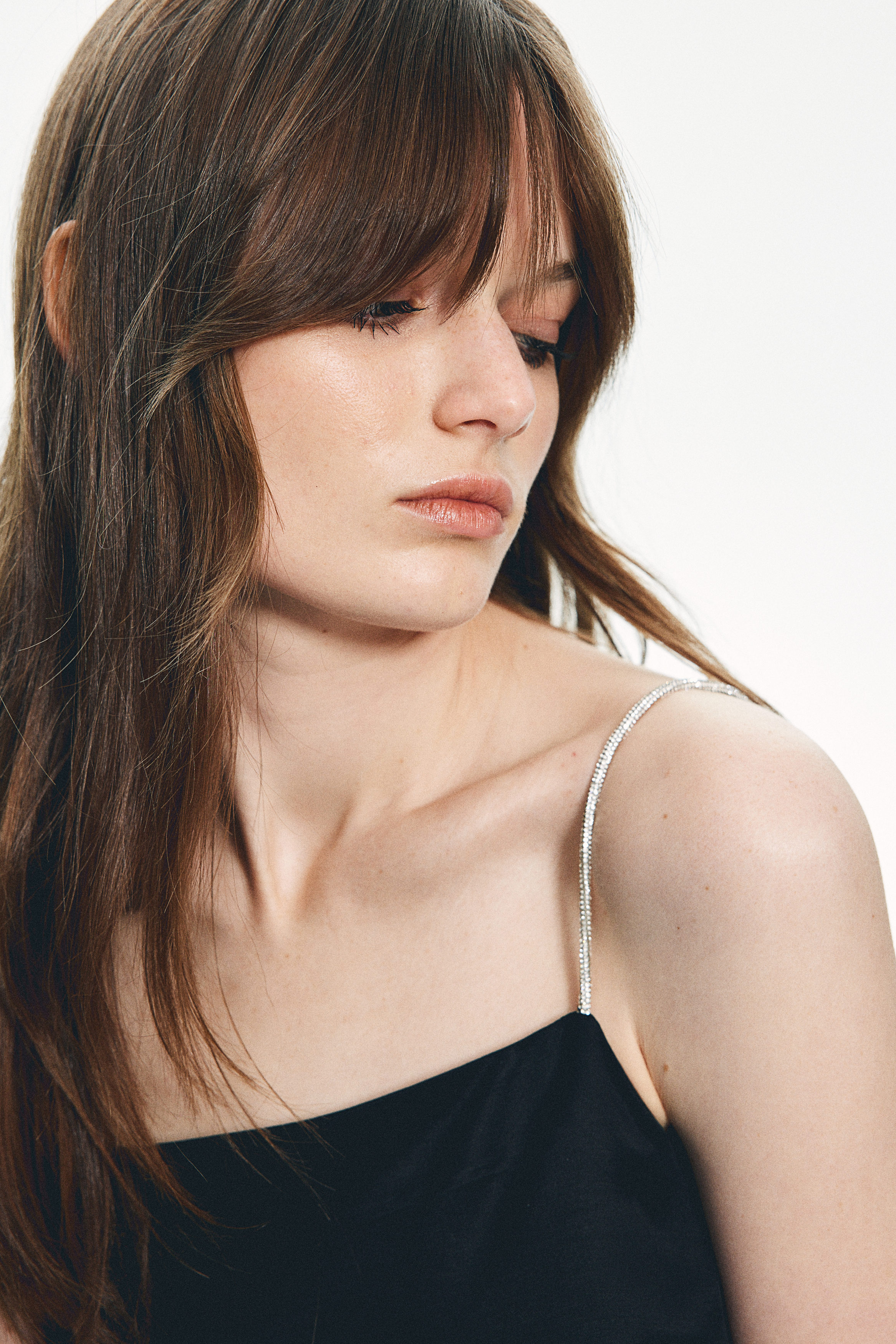 Rhinestone-strap top
