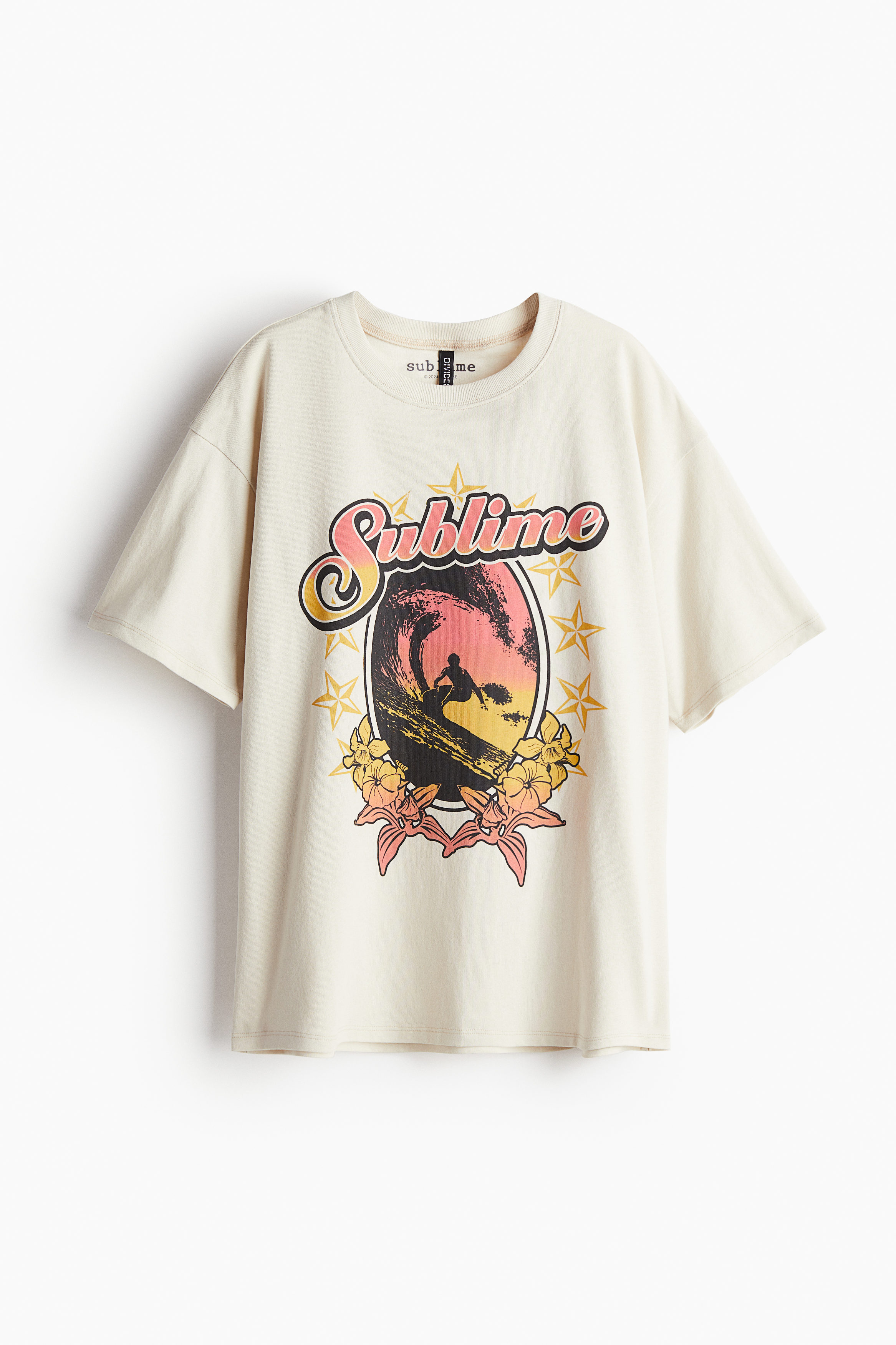 ★IL CORSO★OVERSIZED PAINTS PRINT T-SHIRTS OVERSIZED GRAPHIC T-SHIRT - WHITE / PRINTED | COS